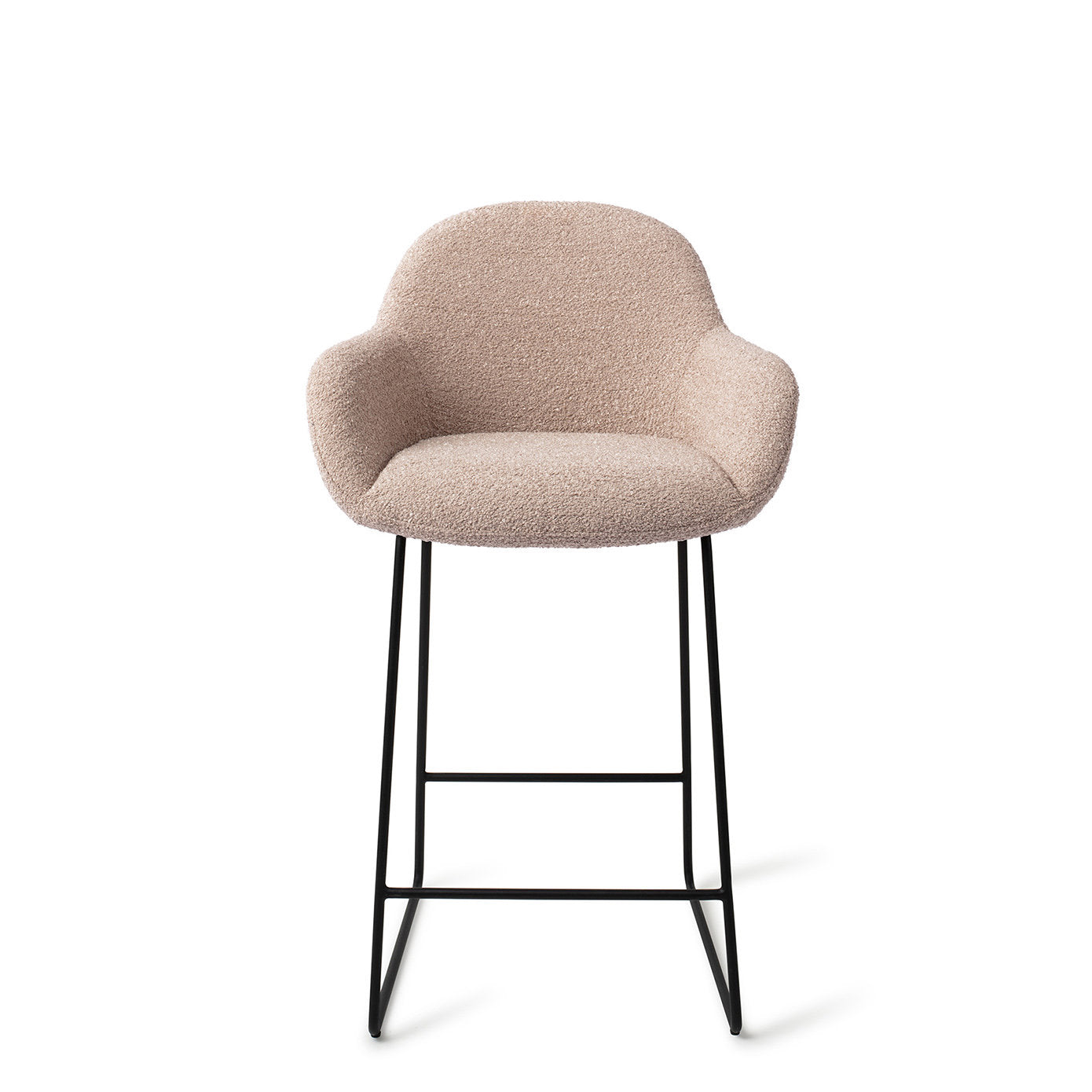Jesper Home Kushi Stone Haze Barkruk (L) - Counter Slide Black - KwaliteitWonen.nl