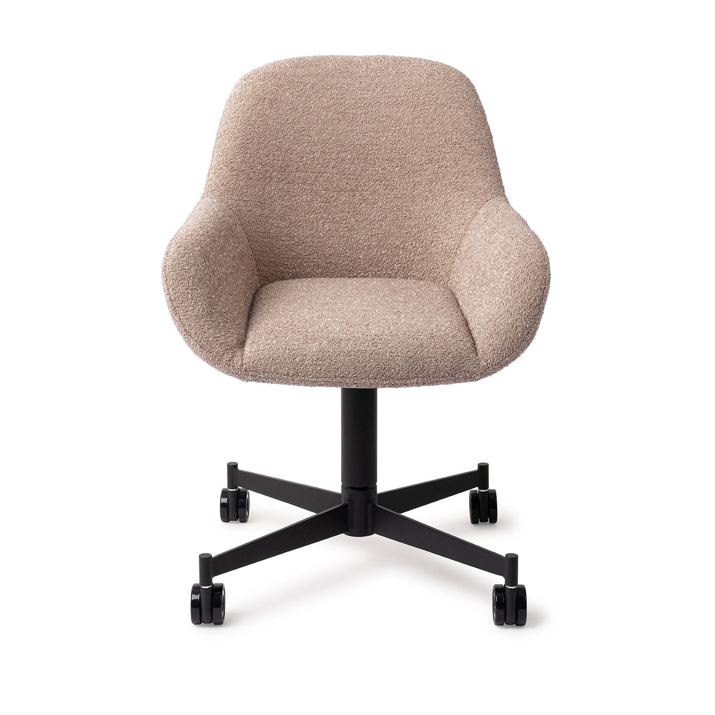Jesper Home Kushi Stone Haze Eetkamerstoel - Caster Black - KwaliteitWonen.nl