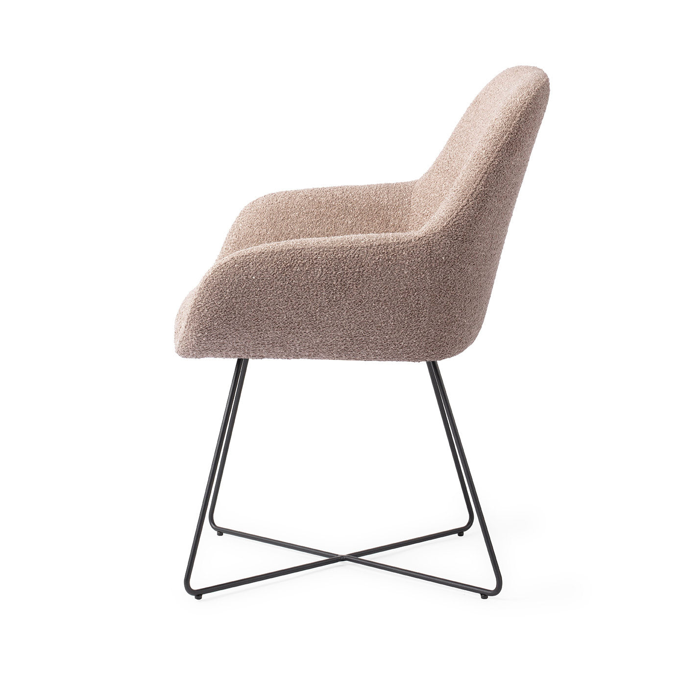 Jesper Home Kushi Stone Haze Eetkamerstoel - Cross Black - KwaliteitWonen.nl