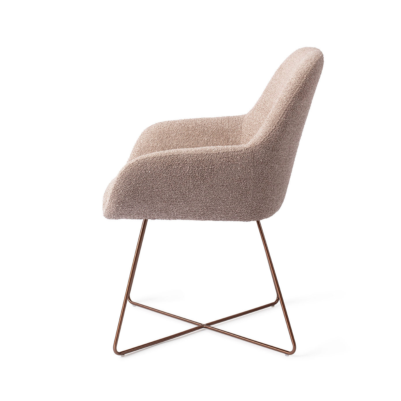 Jesper Home Kushi Stone Haze Eetkamerstoel - Cross Rose - KwaliteitWonen.nl