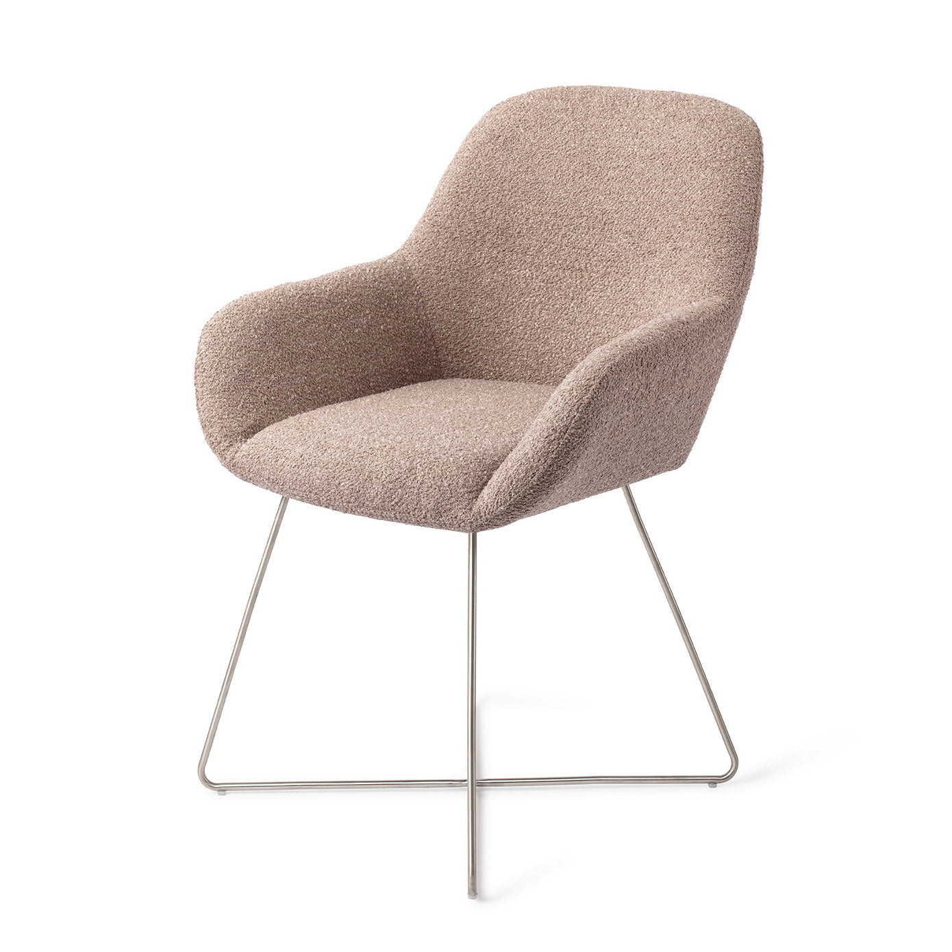 Jesper Home Kushi Stone Haze Eetkamerstoel - Cross Steel - KwaliteitWonen.nl