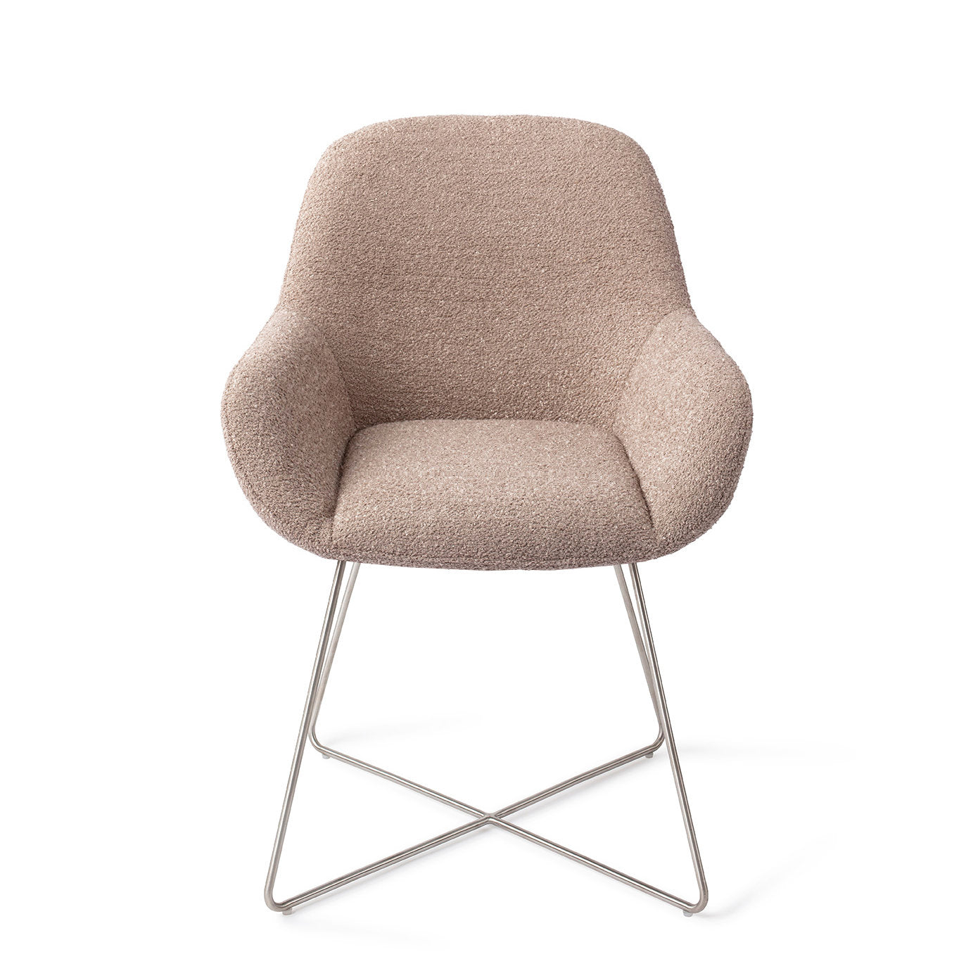 Jesper Home Kushi Stone Haze Eetkamerstoel - Cross Steel - KwaliteitWonen.nl