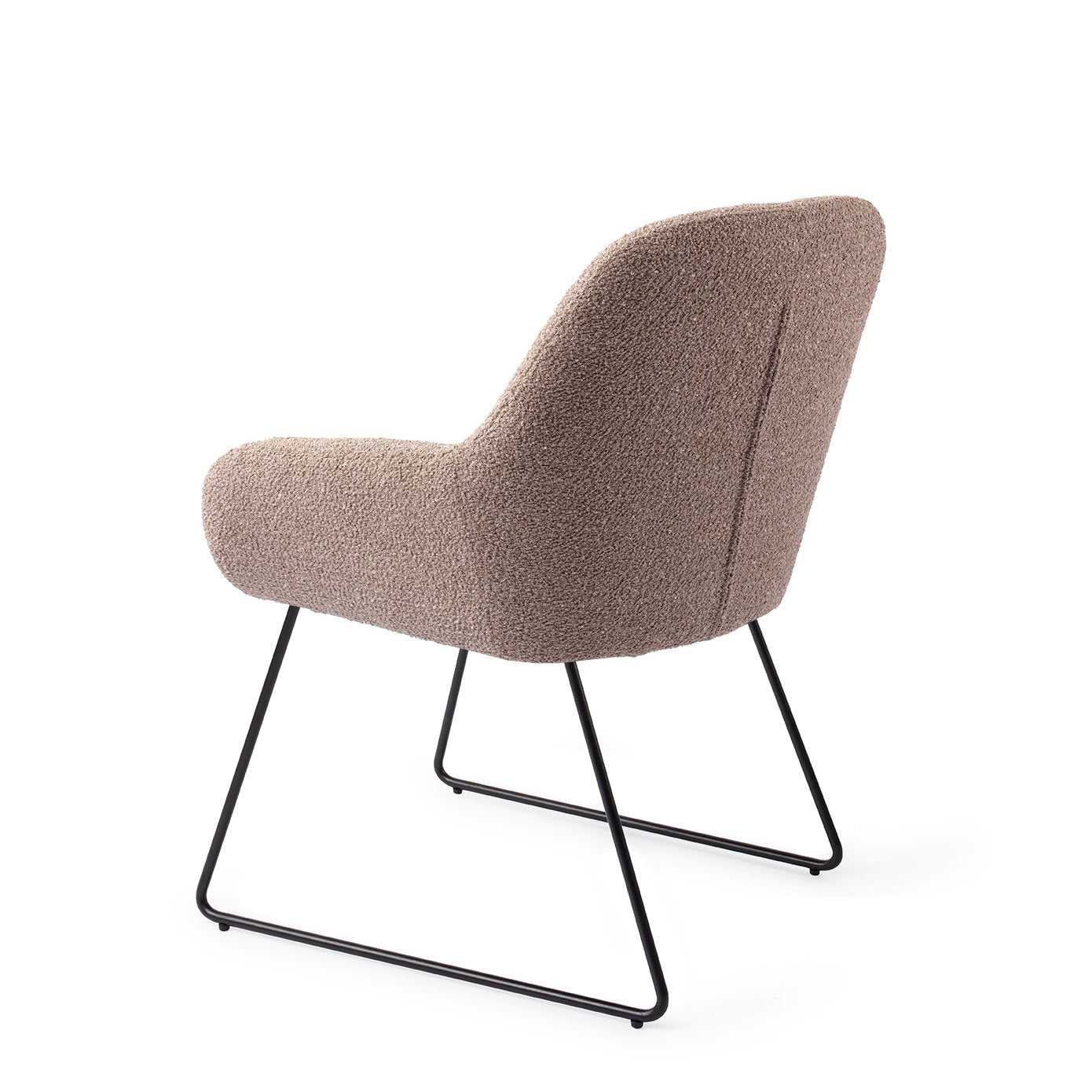 Jesper Home Kushi Stone Haze Eetkamerstoel - Slide Black - KwaliteitWonen.nl