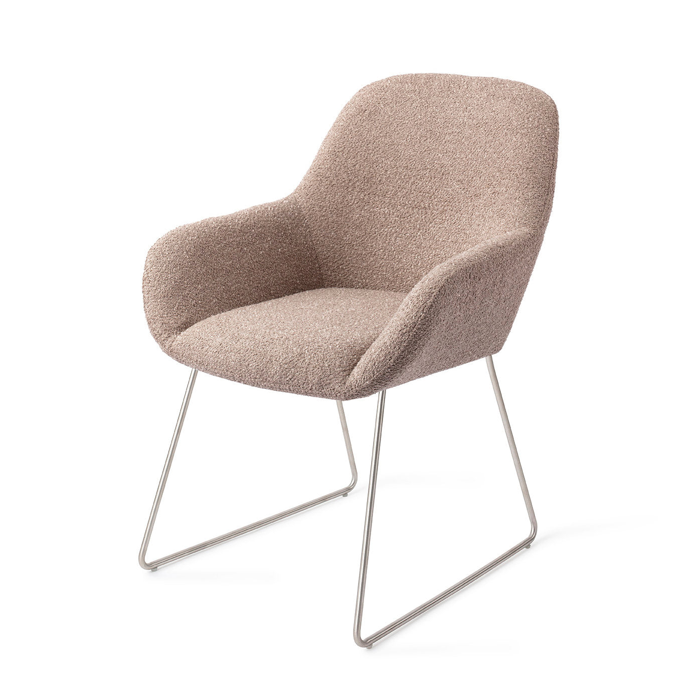 Jesper Home Kushi Stone Haze Eetkamerstoel - Slide Steel - KwaliteitWonen.nl