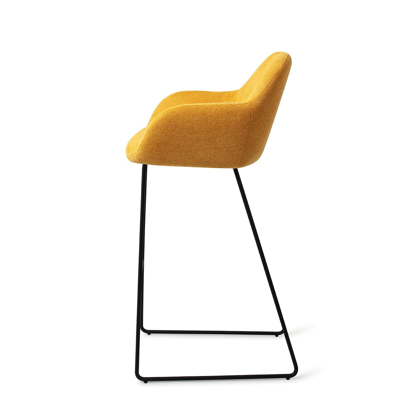 Jesper Home Kushi Sweet Corn Barkruk - Slide Black (H) - KwaliteitWonen.nl