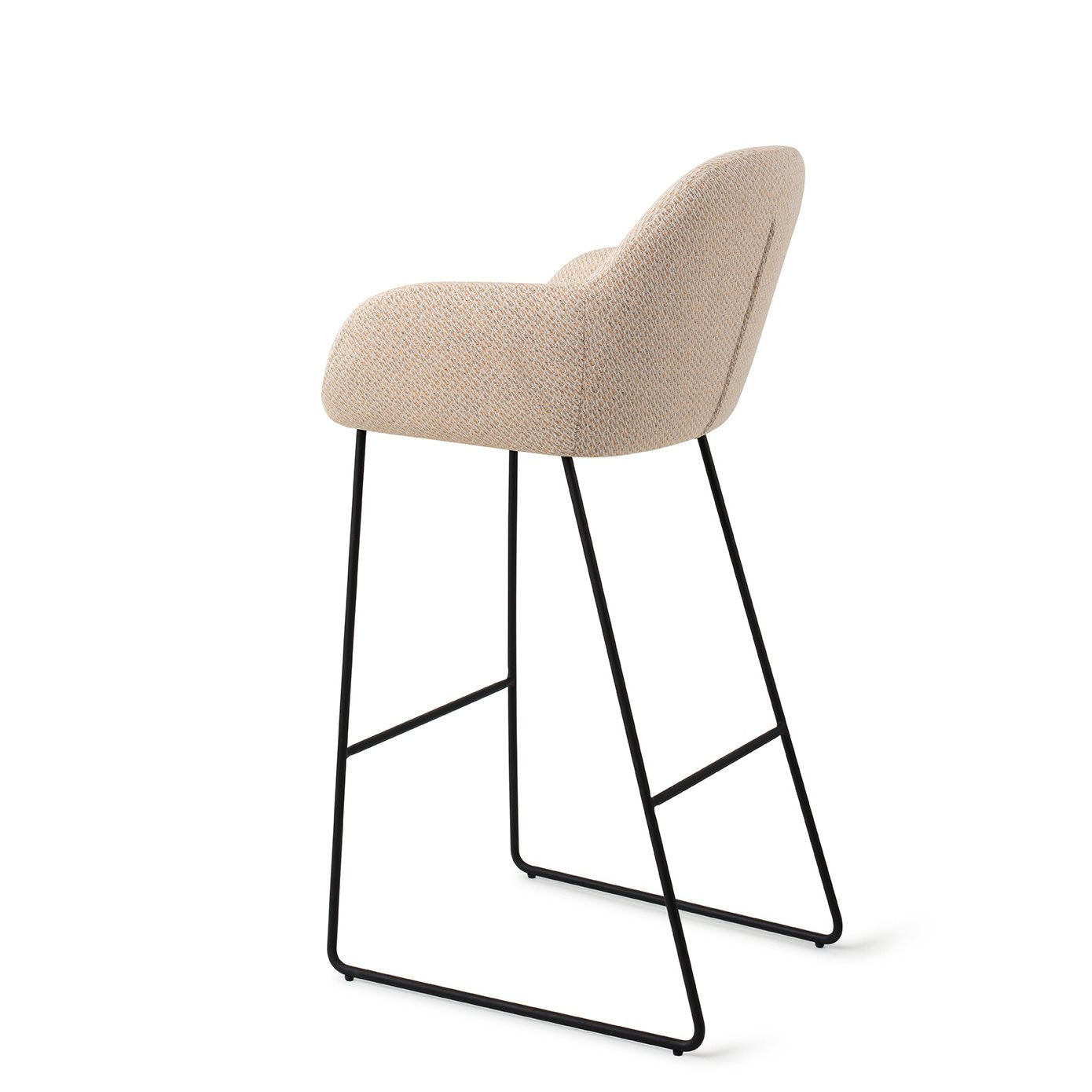 Jesper Home Kushi Trouty Tinge Barkruk - Slide Black (H) - KwaliteitWonen.nl