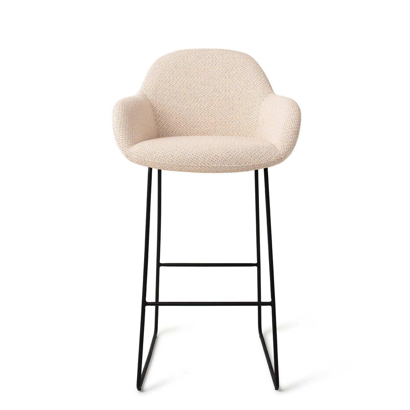 Jesper Home Kushi Trouty Tinge Barkruk - Slide Black (H) - KwaliteitWonen.nl