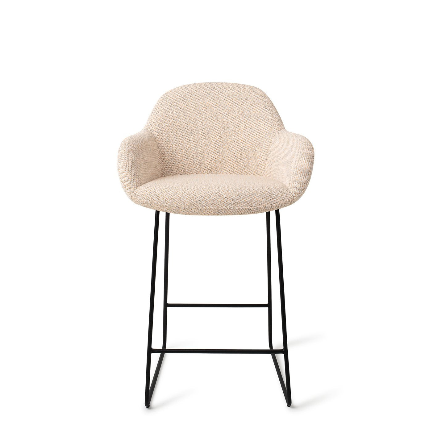 Jesper Home Kushi Trouty Tinge Barkruk - Slide Black (L) - KwaliteitWonen.nl