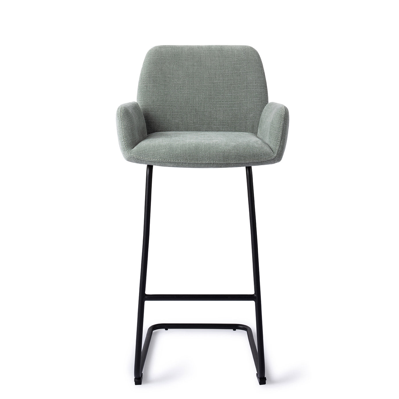 Jesper Home Misaki Breezy Blue Barkruk (H) - Bar Arch Black - KwaliteitWonen.nl