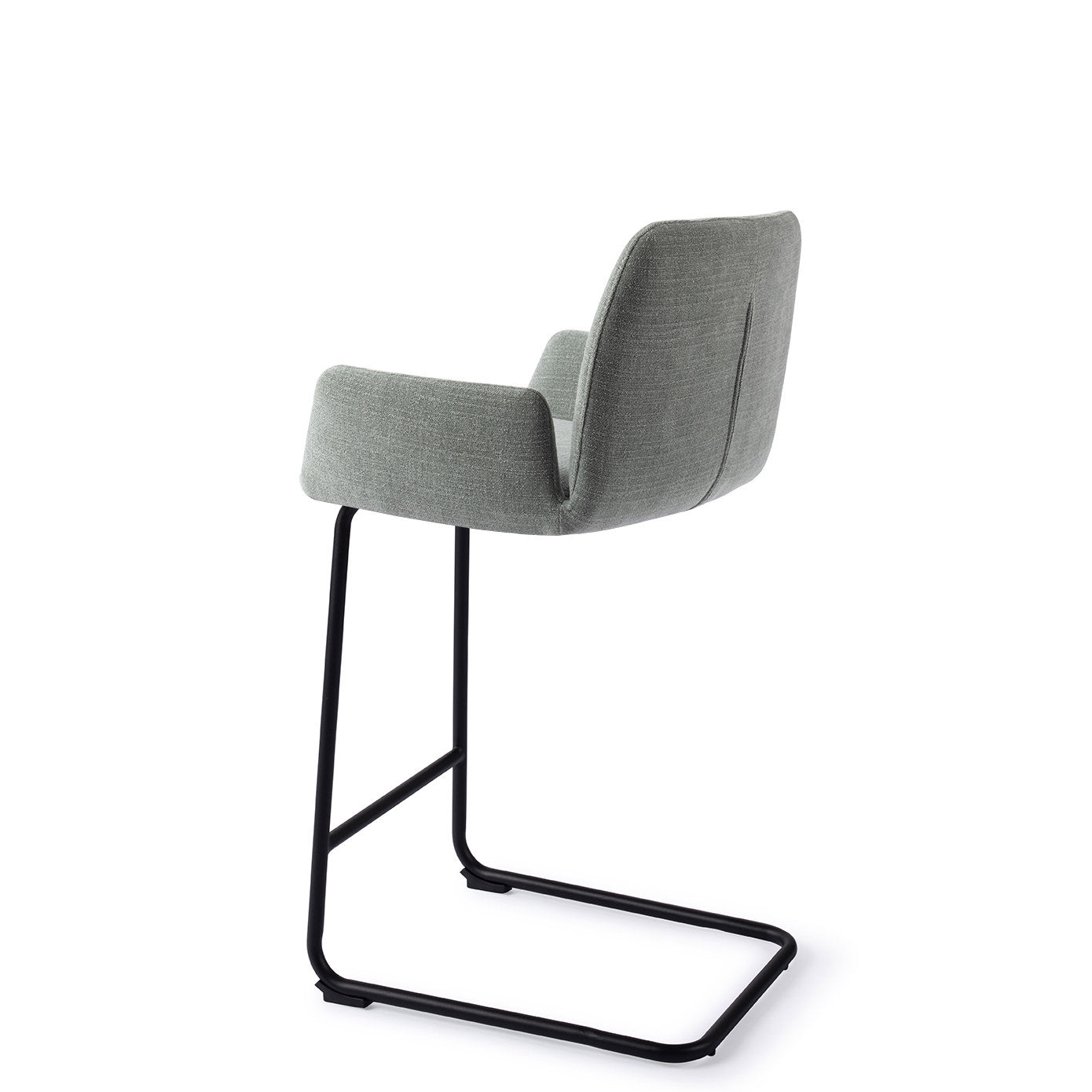Jesper Home Misaki Breezy Blue Barkruk (L) - Counter Arch Black - KwaliteitWonen.nl