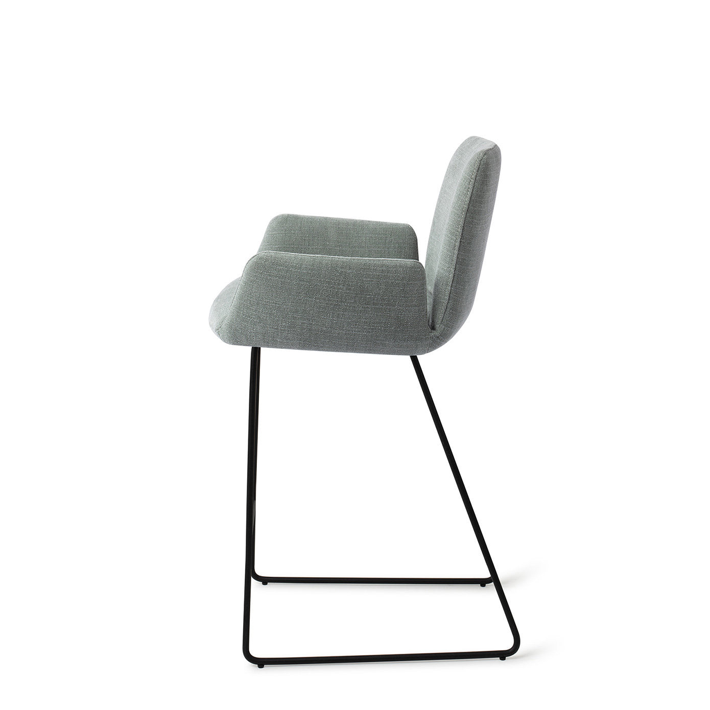 Jesper Home Misaki Breezy Blue Barkruk (L) - Counter Slide Black - KwaliteitWonen.nl