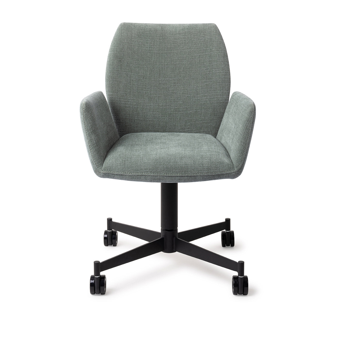 Jesper Home Misaki Breezy Blue Eetkamerstoel - Caster Black - KwaliteitWonen.nl