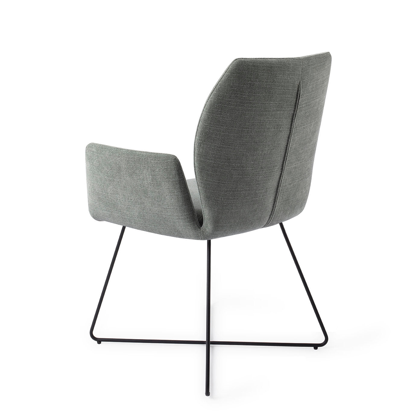 Jesper Home Misaki Breezy Blue Eetkamerstoel - Cross Black - KwaliteitWonen.nl