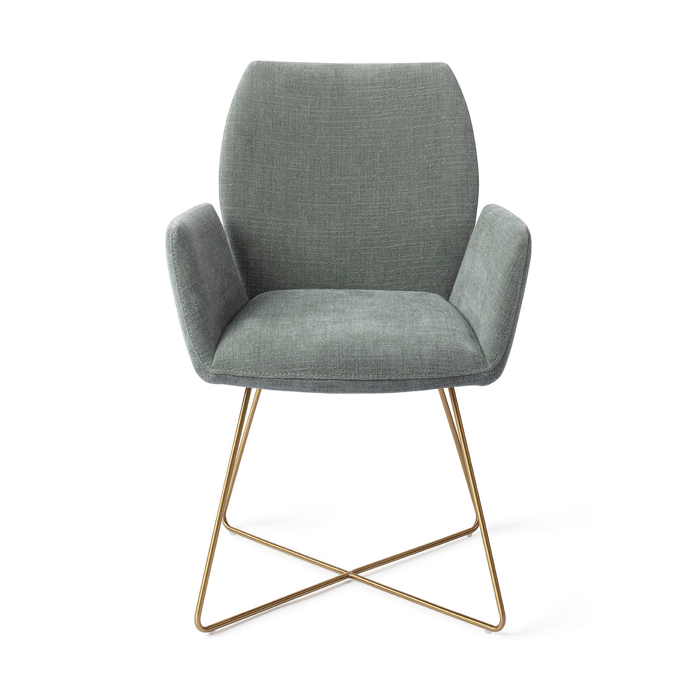 Jesper Home Misaki Breezy Blue Eetkamerstoel - Cross Gold - KwaliteitWonen.nl