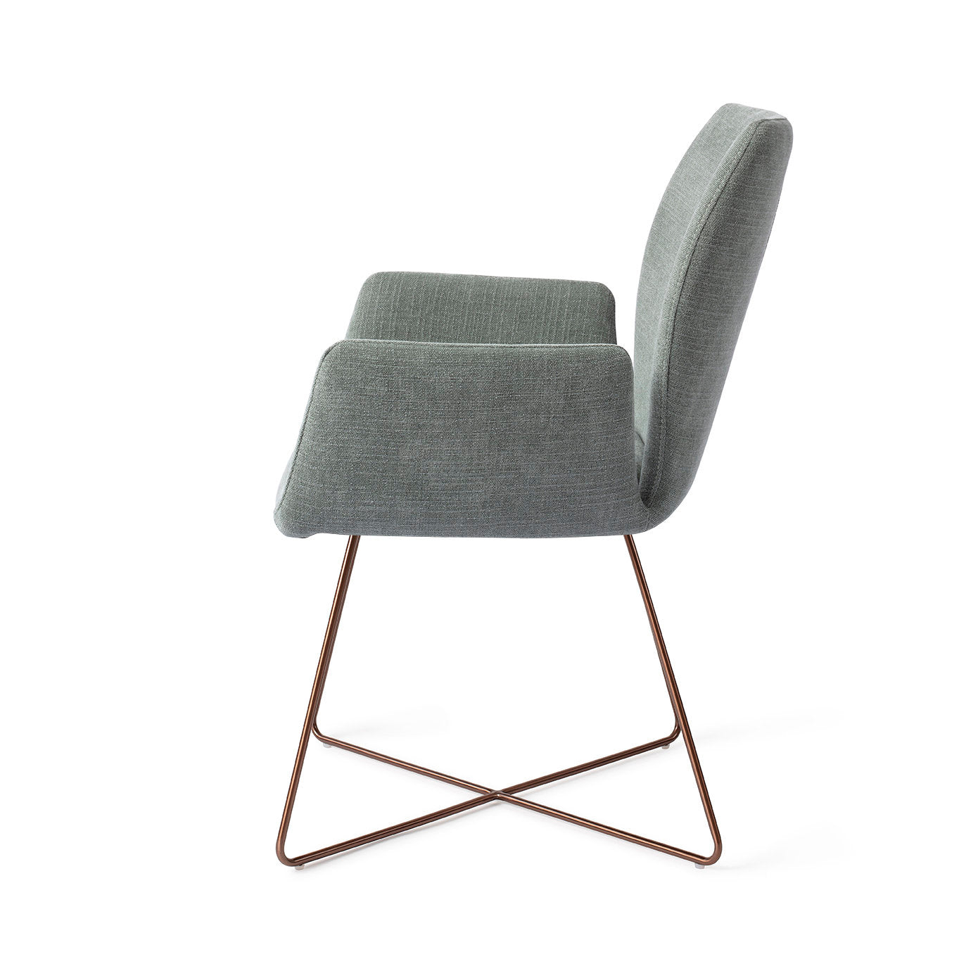 Jesper Home Misaki Breezy Blue Eetkamerstoel - Cross Rose - KwaliteitWonen.nl