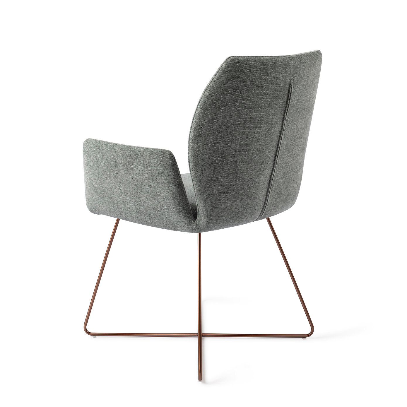 Jesper Home Misaki Breezy Blue Eetkamerstoel - Cross Rose - KwaliteitWonen.nl
