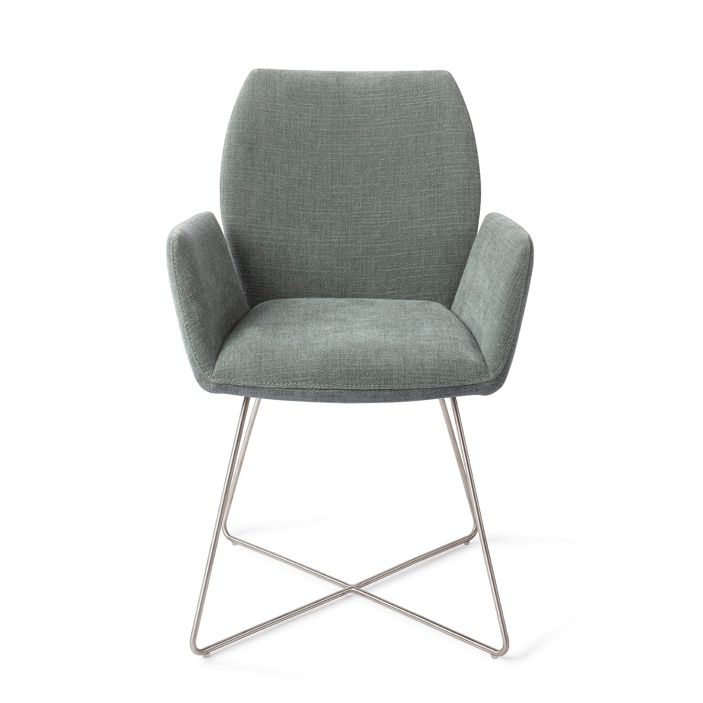 Jesper Home Misaki Breezy Blue Eetkamerstoel - Cross Steel - KwaliteitWonen.nl