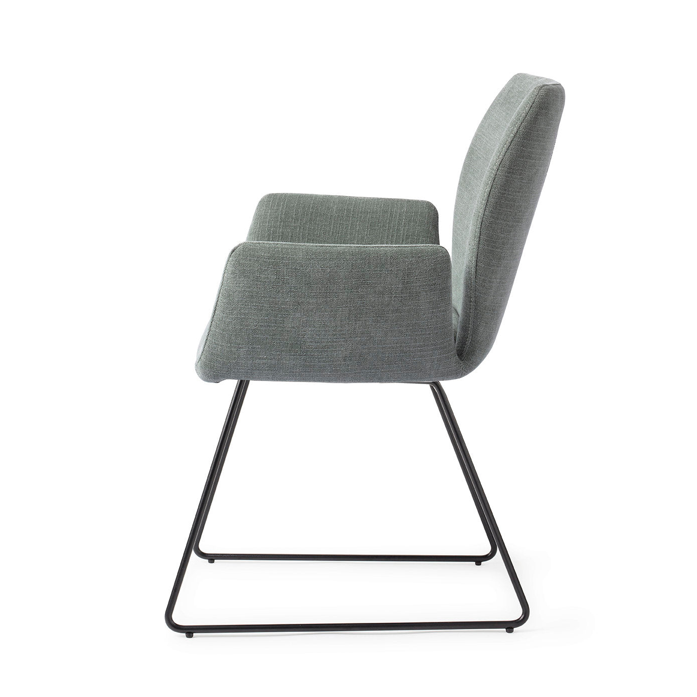 Jesper Home Misaki Breezy Blue Eetkamerstoel - Slide Black - KwaliteitWonen.nl