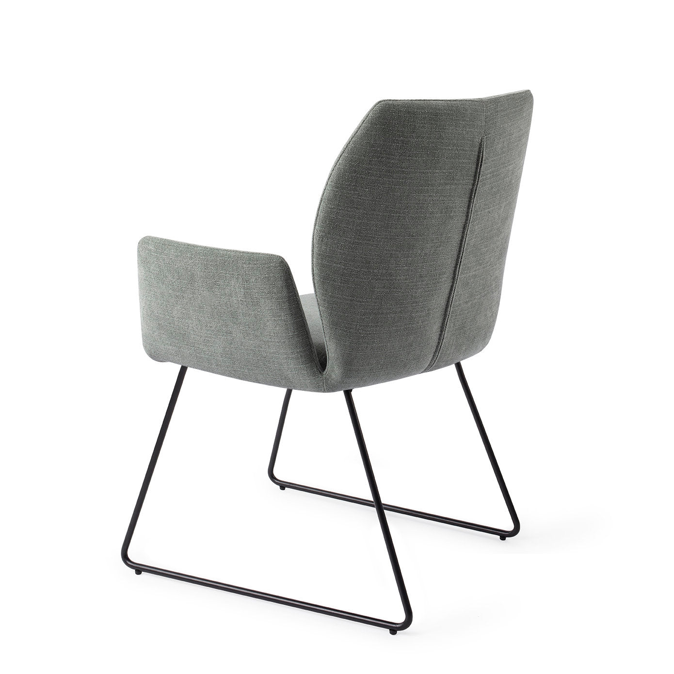 Jesper Home Misaki Breezy Blue Eetkamerstoel - Slide Black - KwaliteitWonen.nl