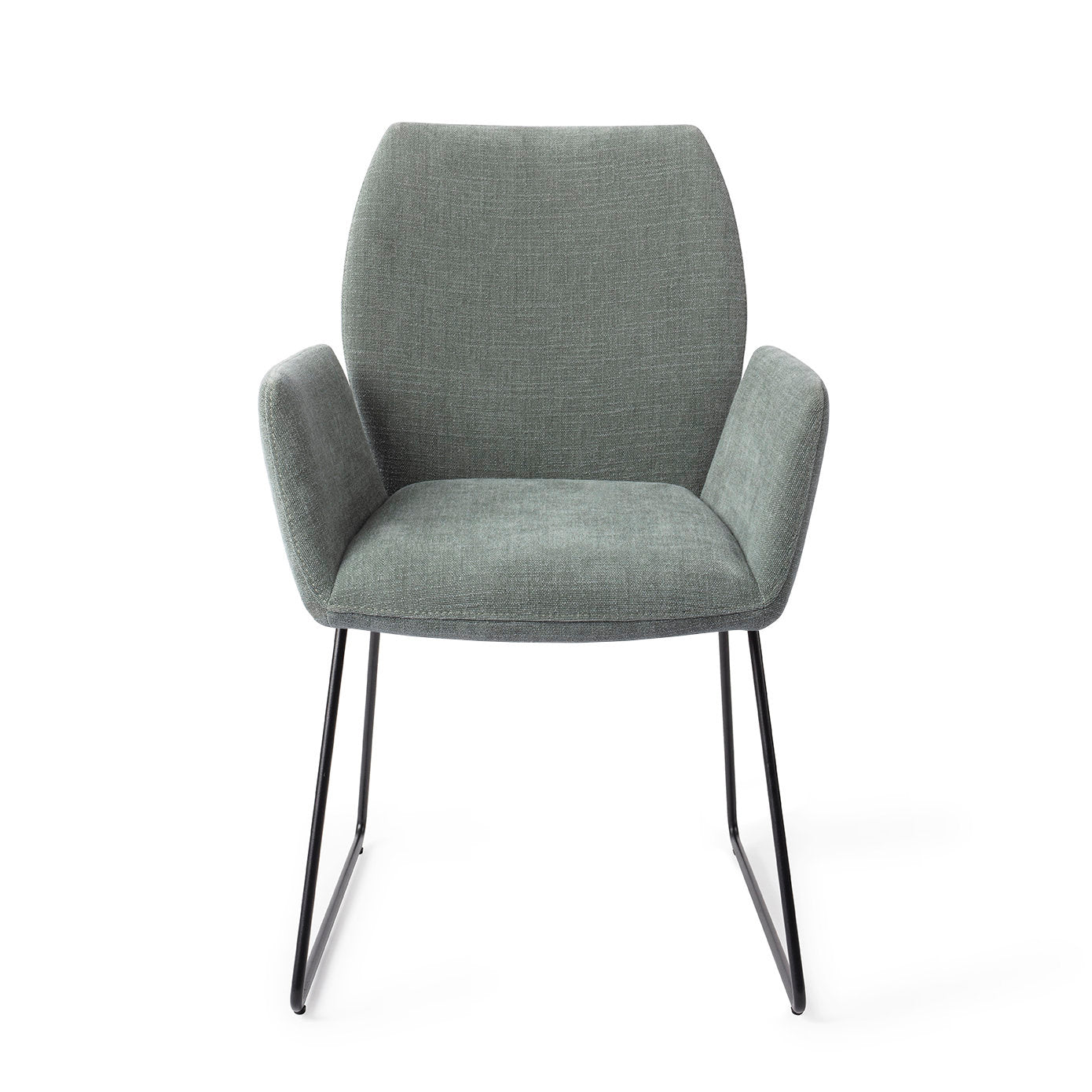 Jesper Home Misaki Breezy Blue Eetkamerstoel - Slide Black - KwaliteitWonen.nl