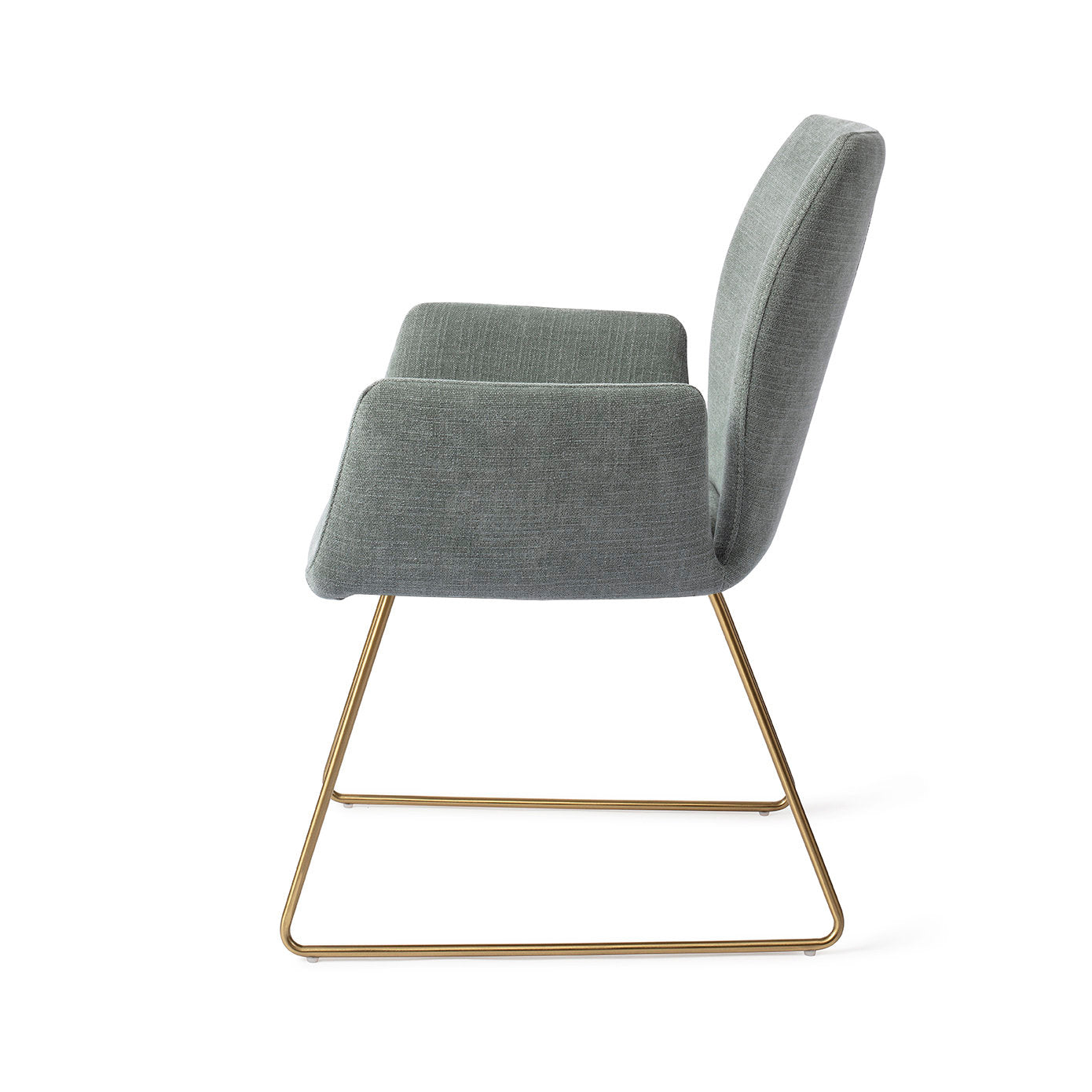 Jesper Home Misaki Breezy Blue Eetkamerstoel - Slide Gold - KwaliteitWonen.nl