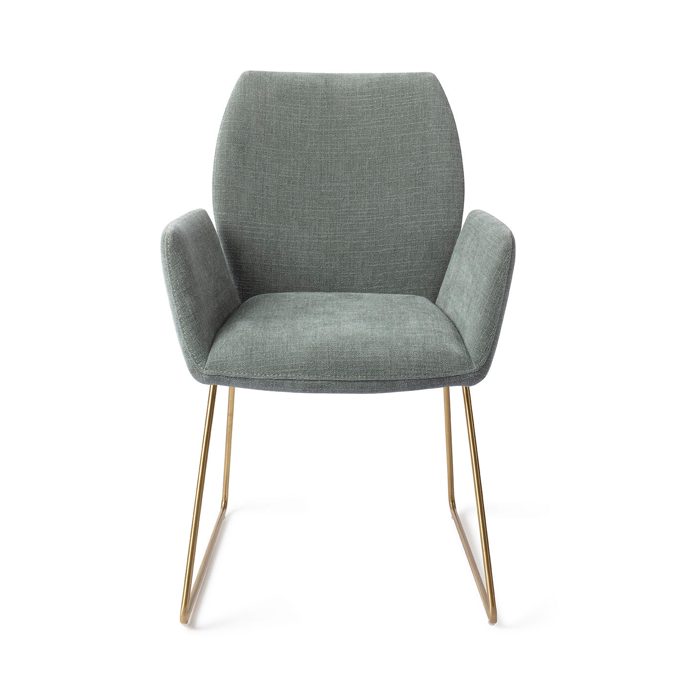 Jesper Home Misaki Breezy Blue Eetkamerstoel - Slide Gold - KwaliteitWonen.nl