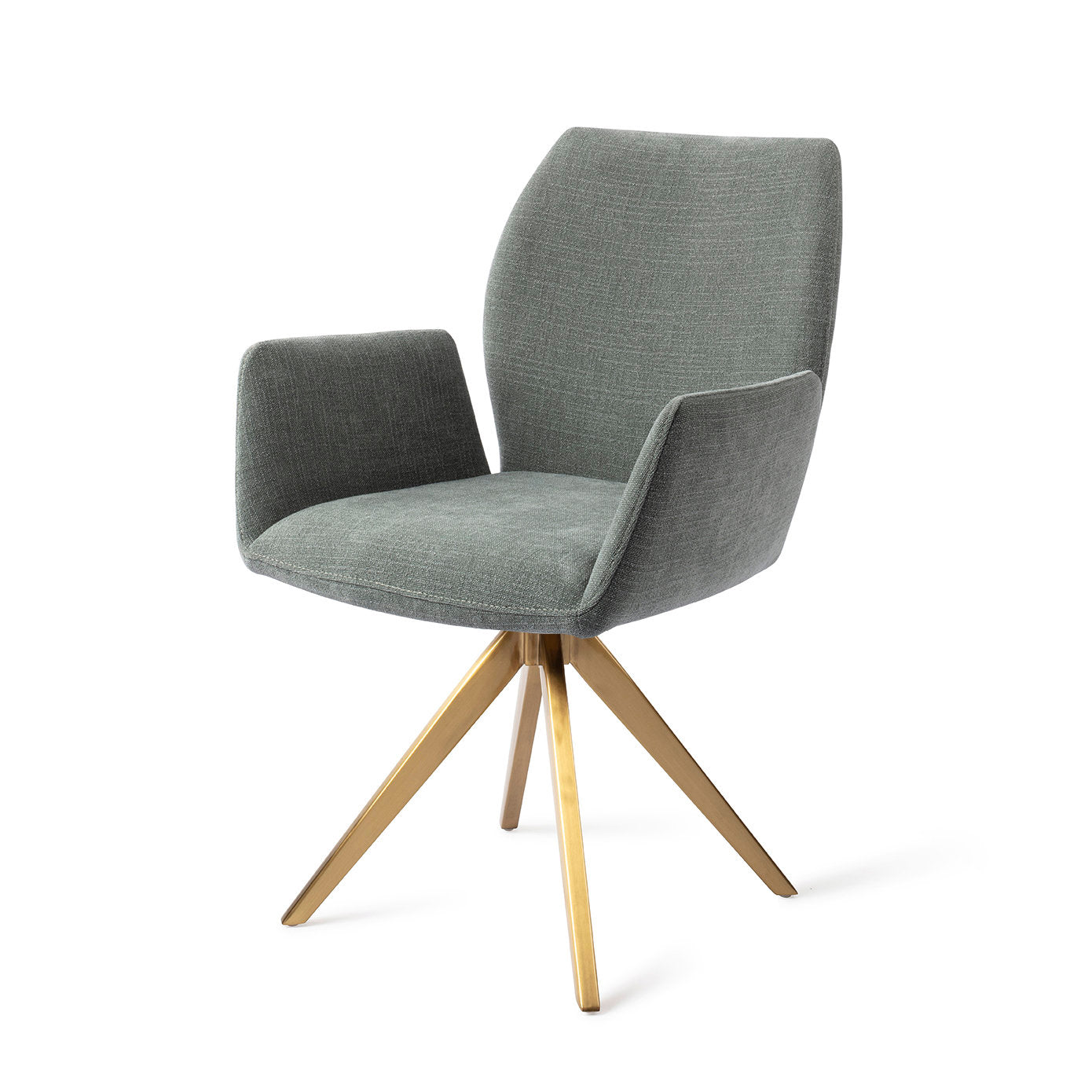 Jesper Home Misaki Breezy Blue Eetkamerstoel - Turn Gold - KwaliteitWonen.nl