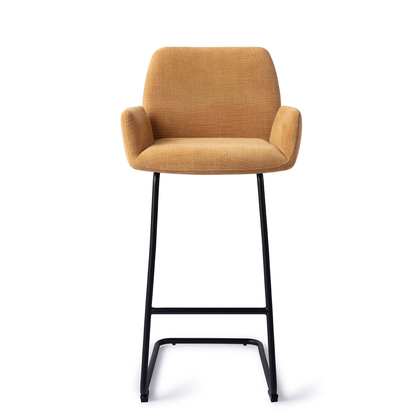 Jesper Home Misaki Honey Harvest Barkruk (H) - Bar Arch Black - KwaliteitWonen.nl