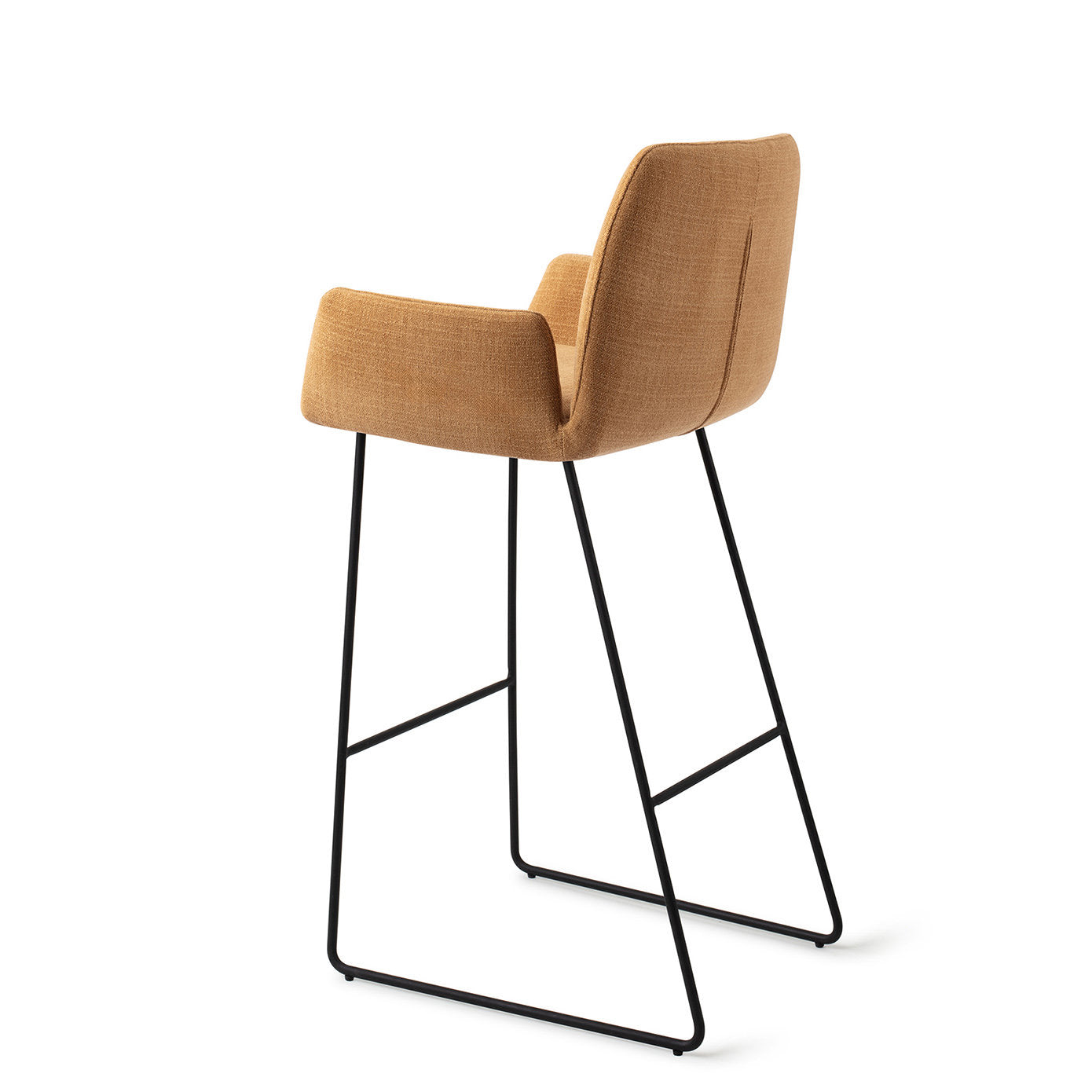 Jesper Home Misaki Honey Harvest Barkruk (H) - Bar Slide Black - KwaliteitWonen.nl