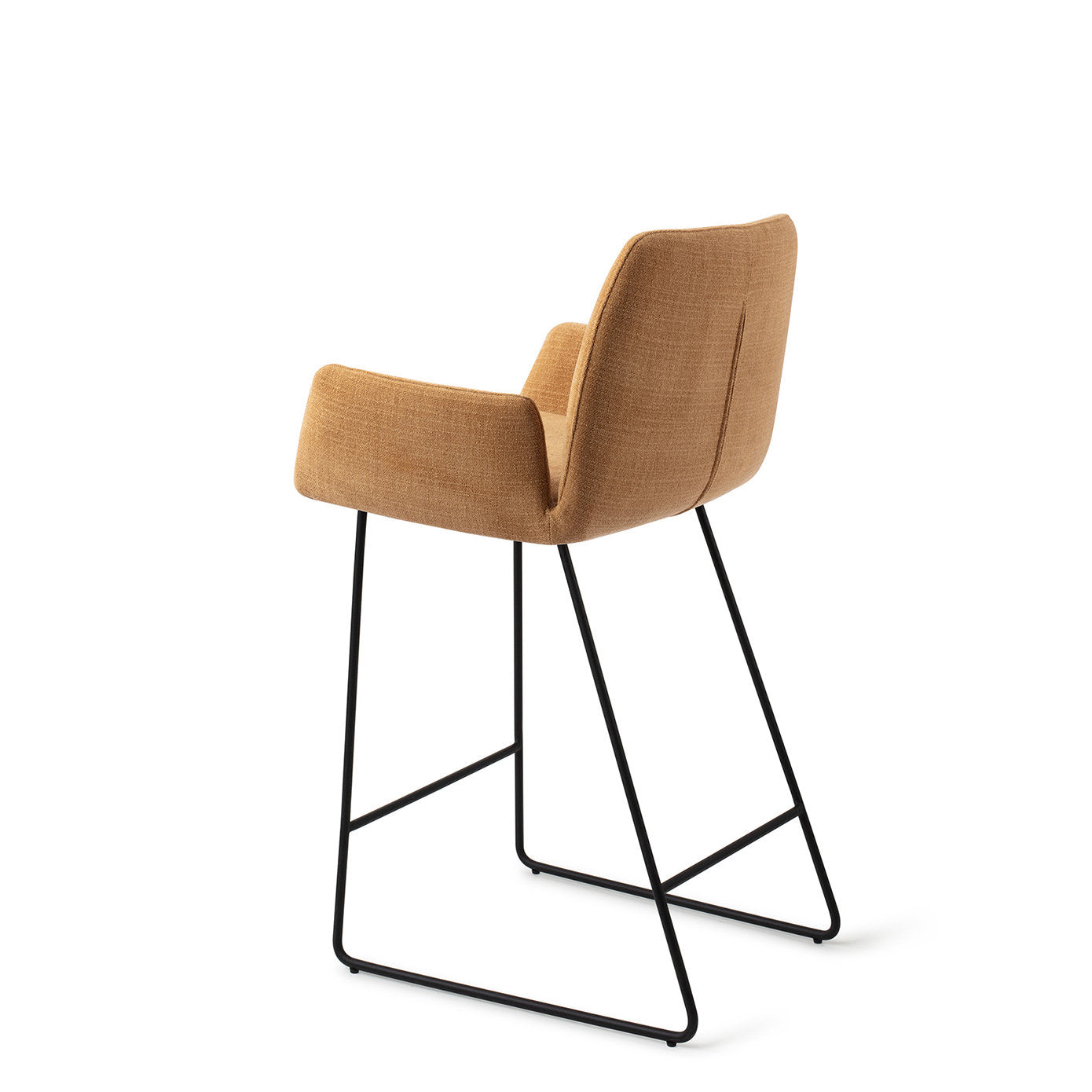 Jesper Home Misaki Honey Harvest Barkruk (L) - Counter Slide Black - KwaliteitWonen.nl