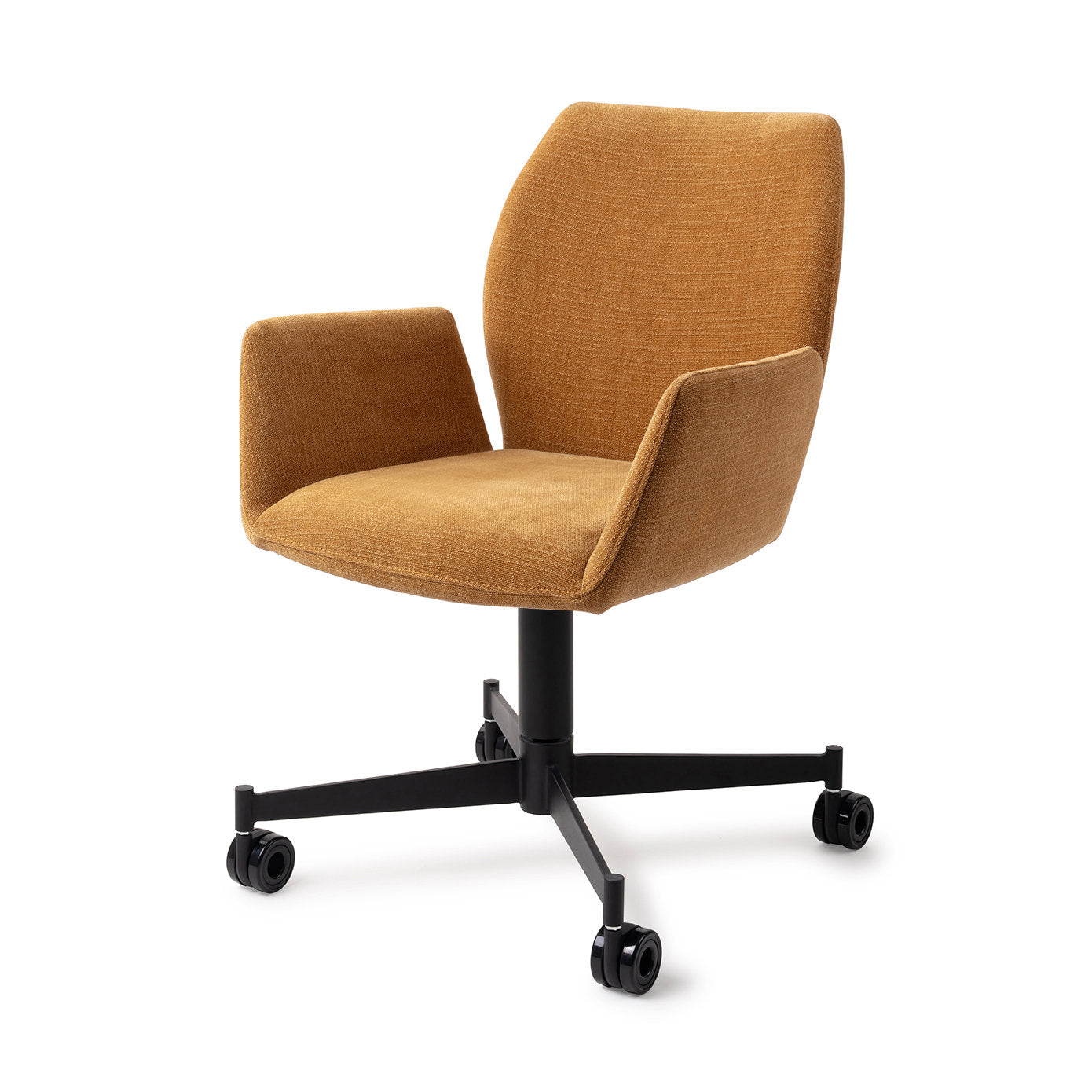 Jesper Home Misaki Honey Harvest Eetkamerstoel - Caster Black - KwaliteitWonen.nl