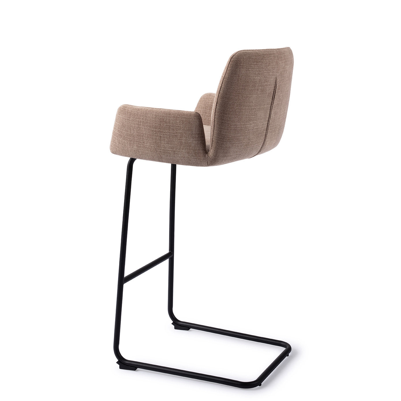 Jesper Home Misaki Mocha Mist Barkruk (H) - Bar Arch Black - KwaliteitWonen.nl