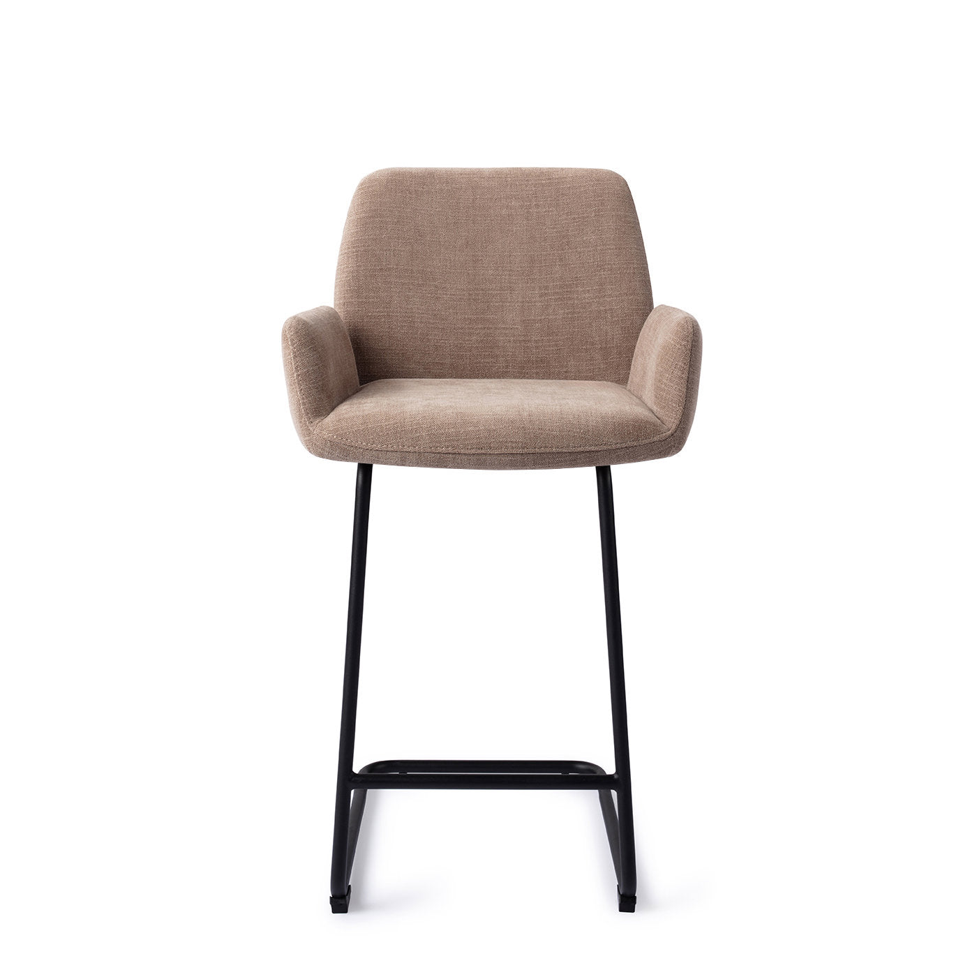 Jesper Home Misaki Mocha Mist Barkruk (L) - Counter Arch Black - KwaliteitWonen.nl