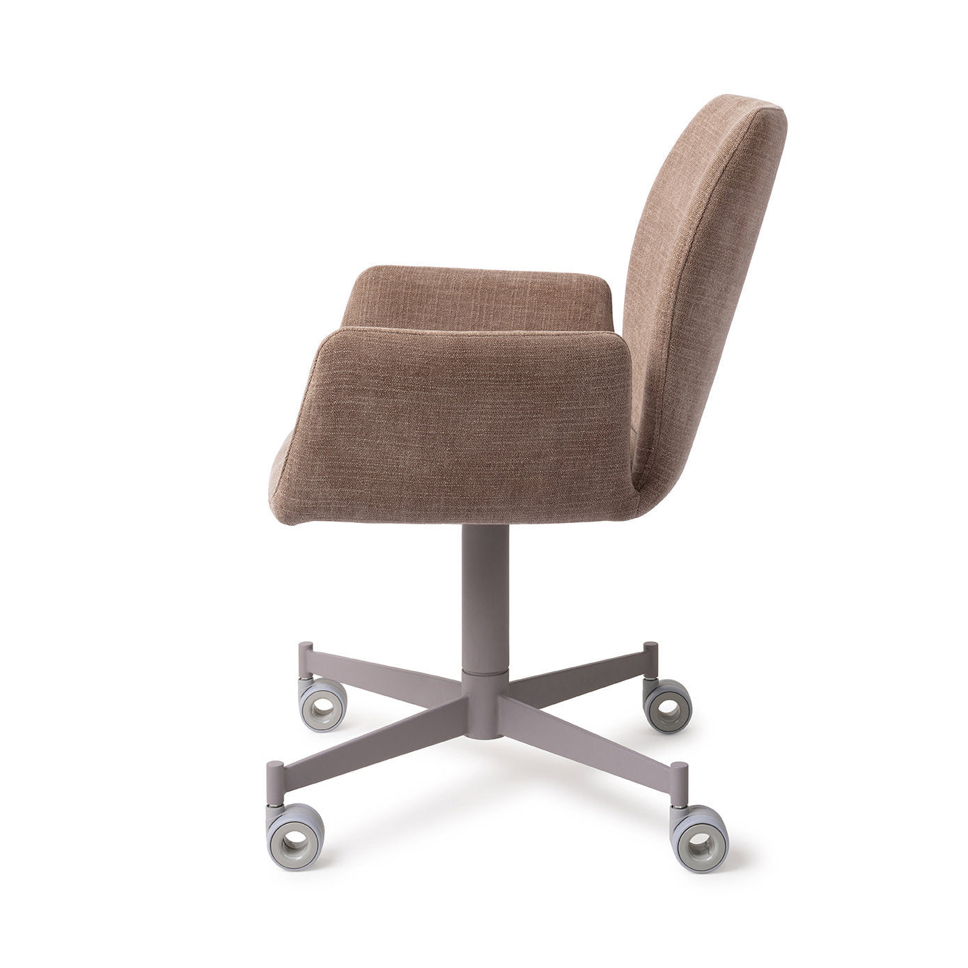 Jesper Home Misaki Mocha Mist Eetkamerstoel - Caster Grey - KwaliteitWonen.nl