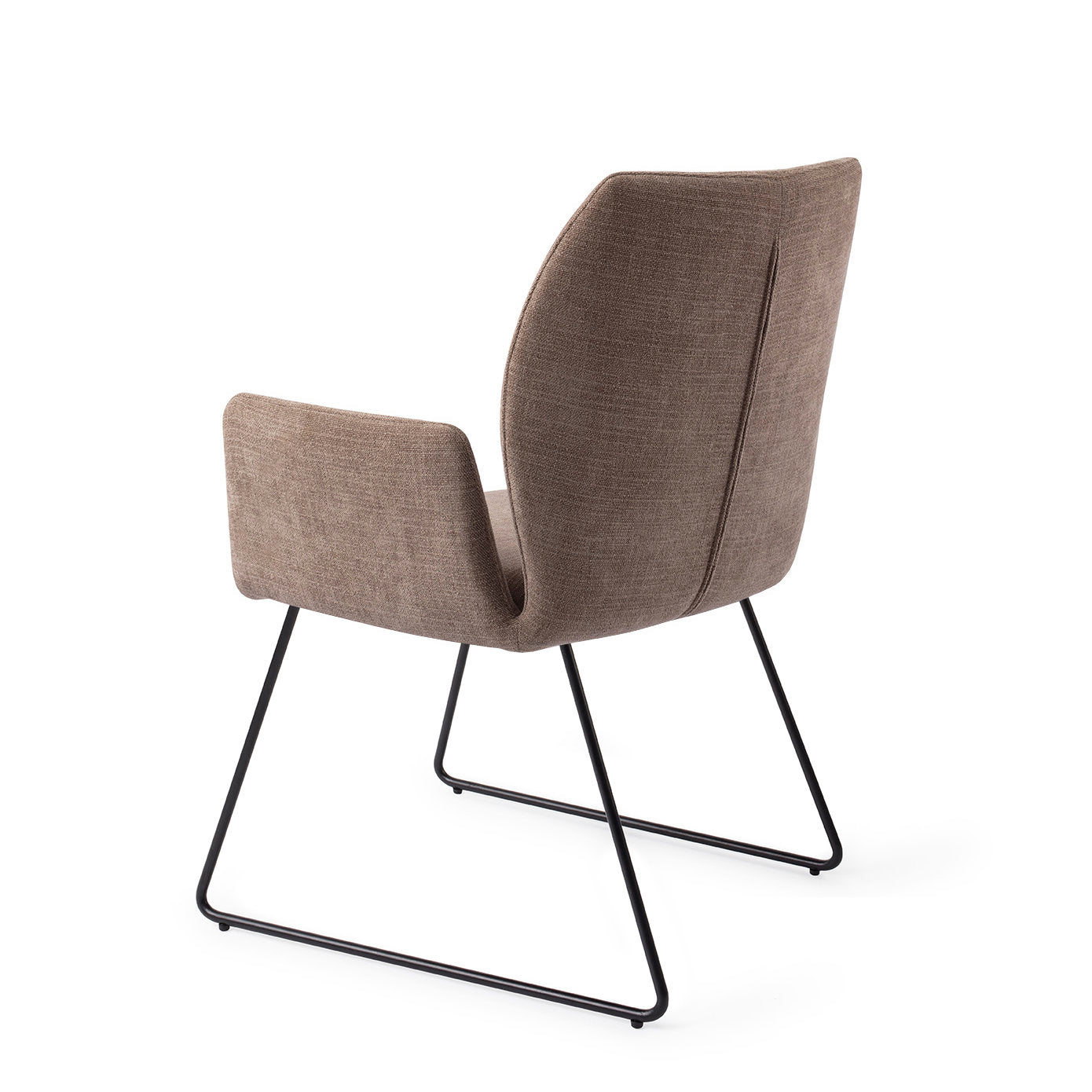 Jesper Home Misaki Mocha Mist Eetkamerstoel - Slide Black - KwaliteitWonen.nl