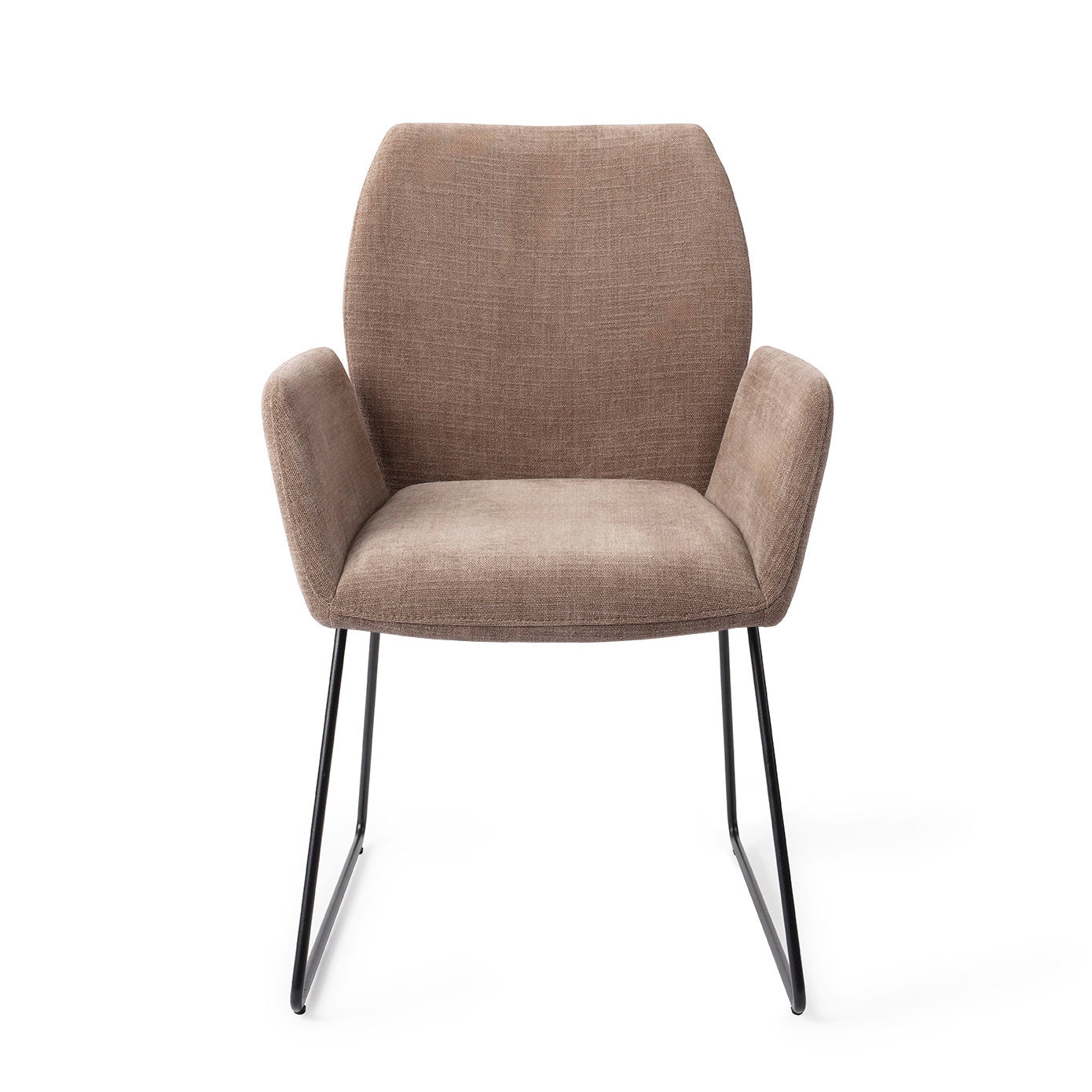 Jesper Home Misaki Mocha Mist Eetkamerstoel - Slide Black - KwaliteitWonen.nl