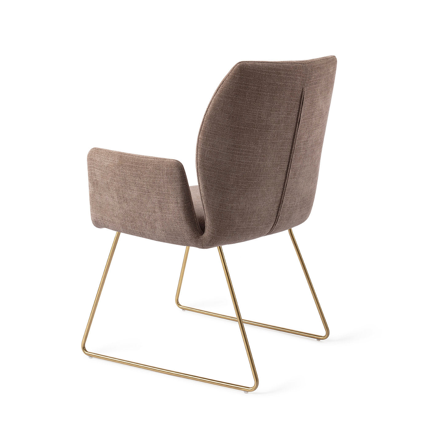 Jesper Home Misaki Mocha Mist Eetkamerstoel - Slide Gold - KwaliteitWonen.nl