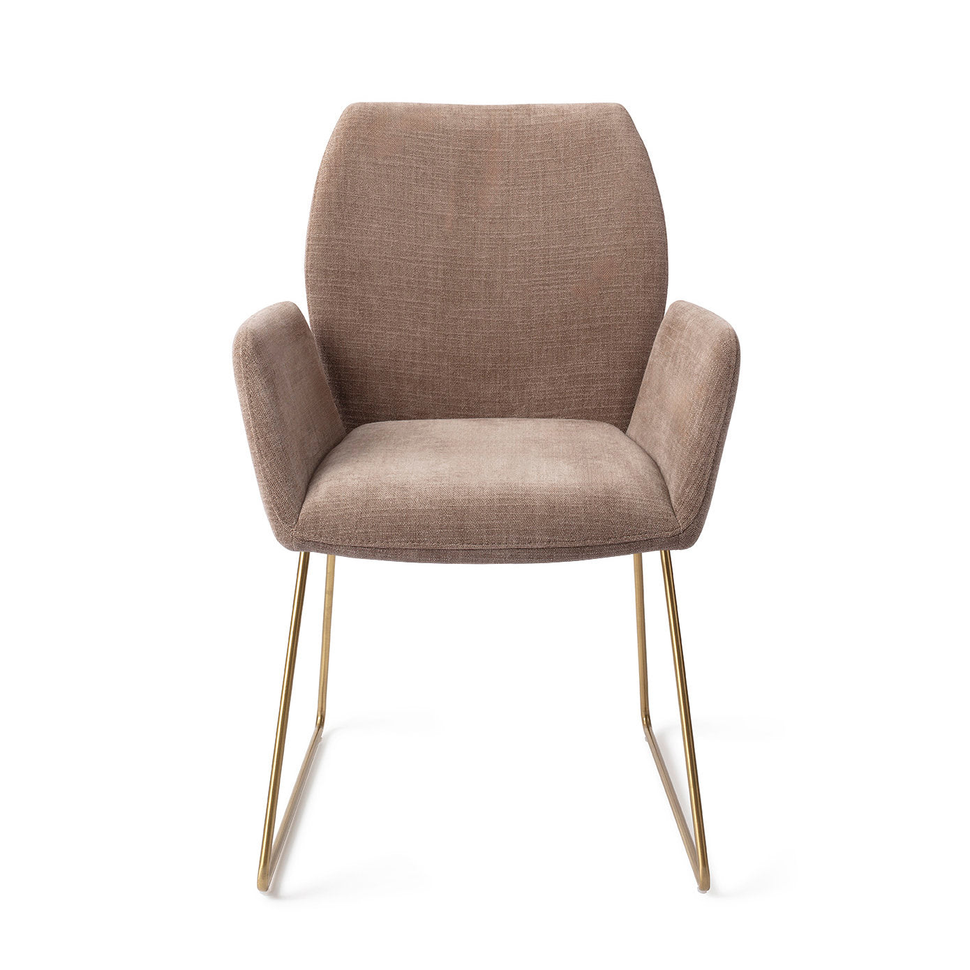 Jesper Home Misaki Mocha Mist Eetkamerstoel - Slide Gold - KwaliteitWonen.nl