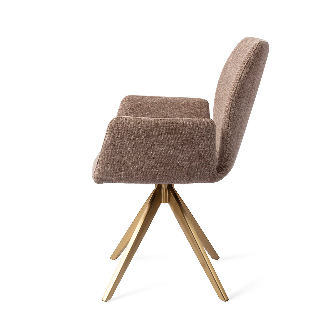 Jesper Home Misaki Mocha Mist Eetkamerstoel - Turn Gold - KwaliteitWonen.nl