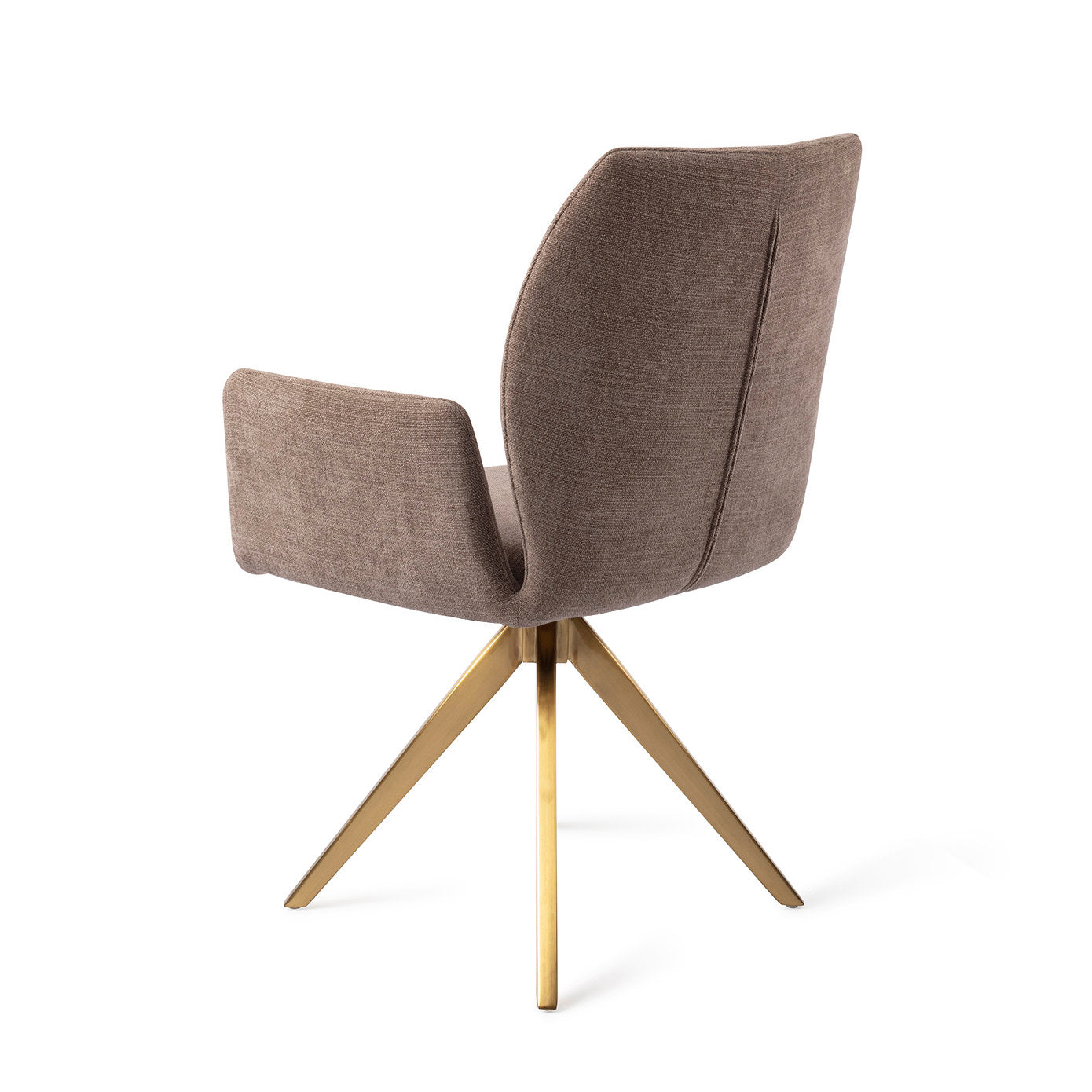 Jesper Home Misaki Mocha Mist Eetkamerstoel - Turn Gold - KwaliteitWonen.nl