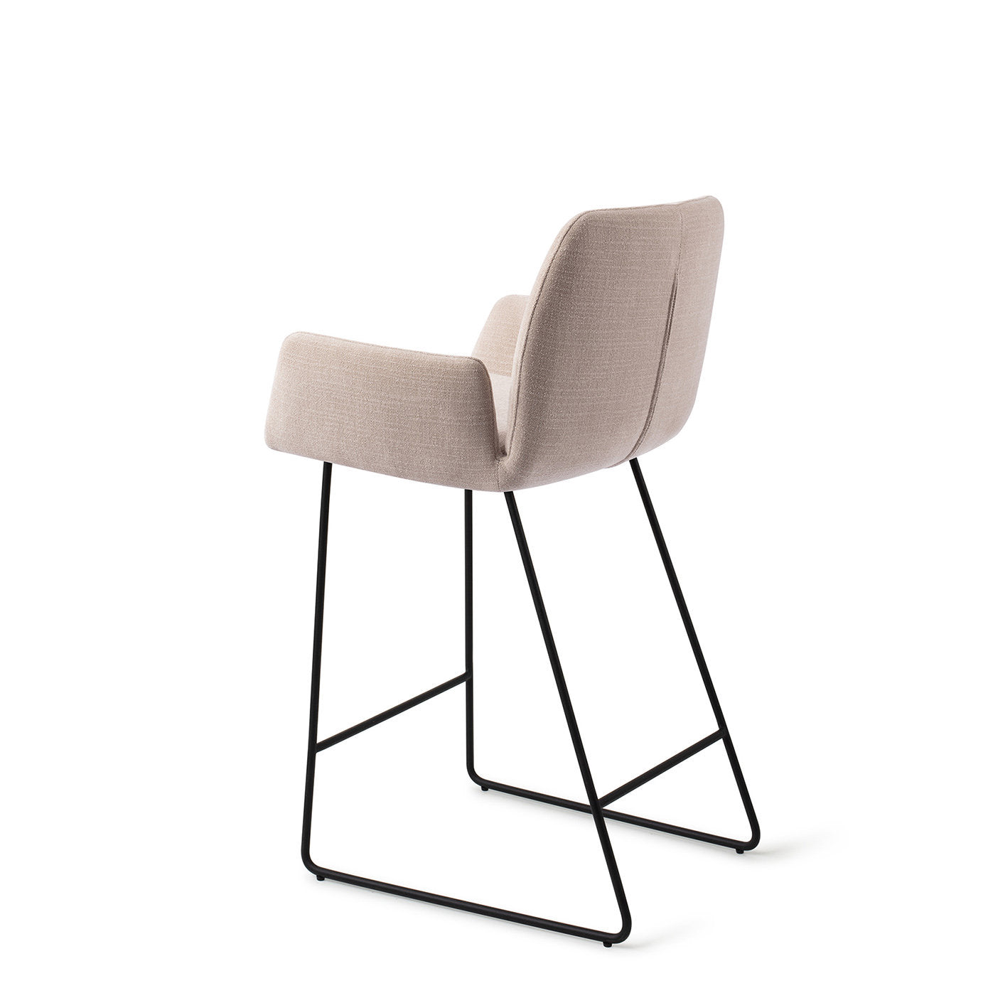 Jesper Home Misaki Sand Strand Barkruk (L) - Counter Slide Black - KwaliteitWonen.nl