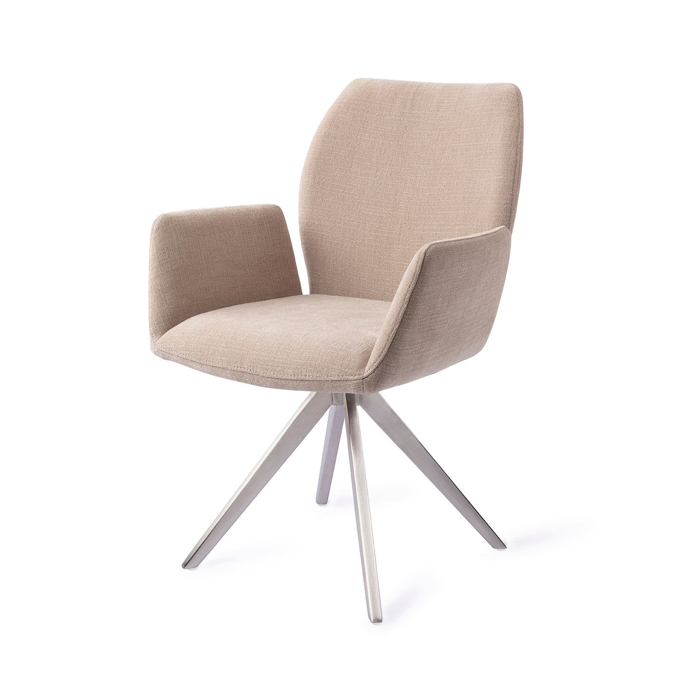 Jesper Home Misaki Sand Strand Eetkamerstoel - Turn Steel - KwaliteitWonen.nl