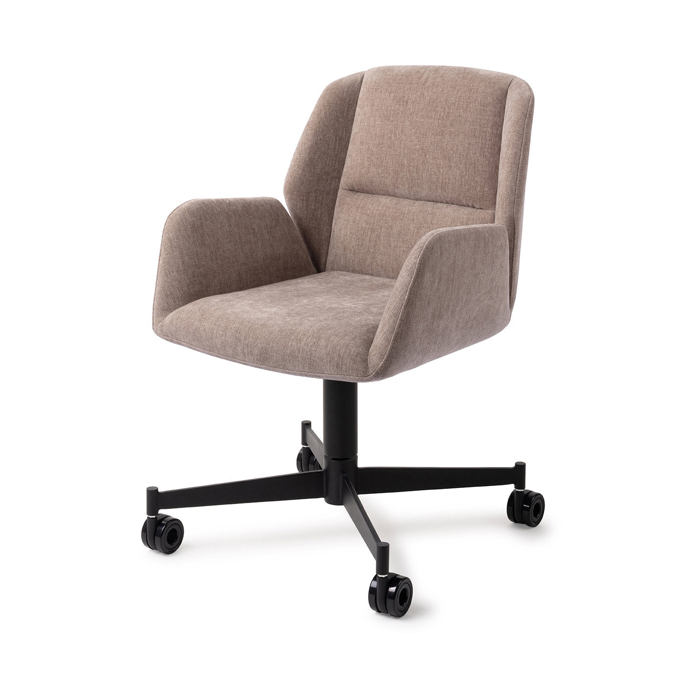 Jesper Home Myoko Greystones Eetkamerstoel - Caster Black - KwaliteitWonen.nl