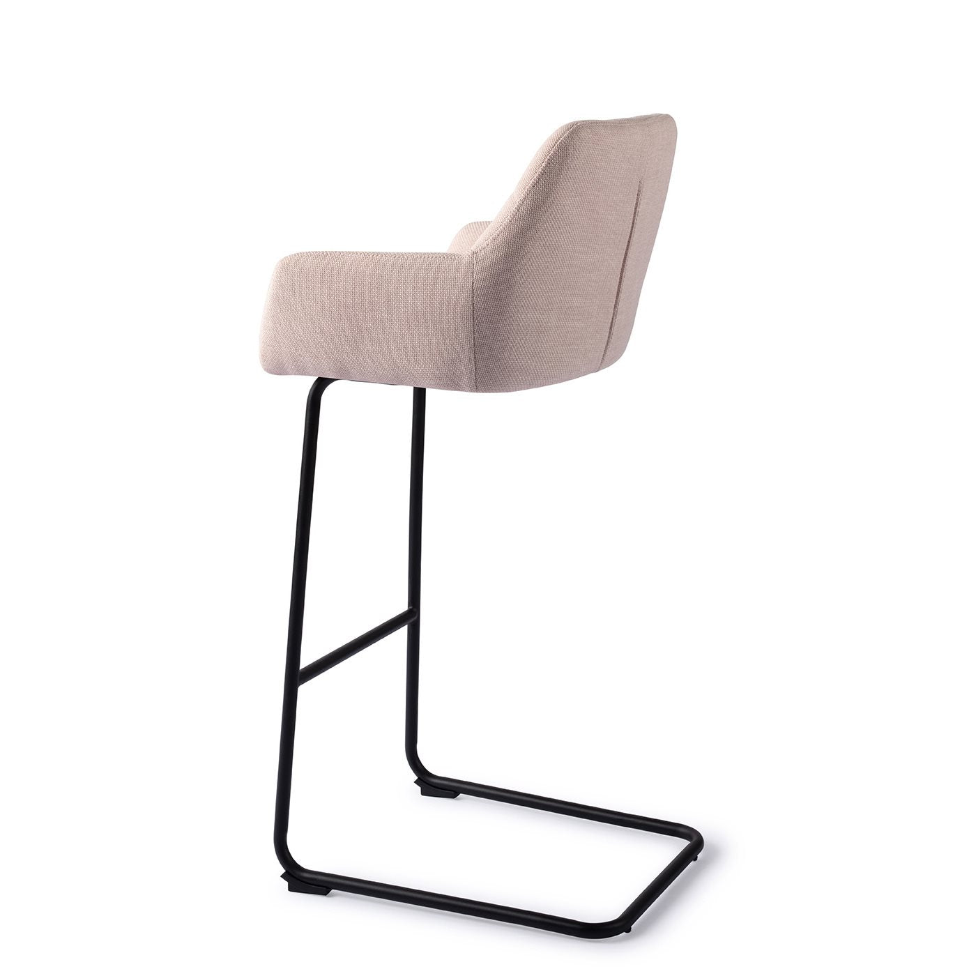 Jesper Home Noto Petal Pink Barkruk - Arch Black (H) - KwaliteitWonen.nl