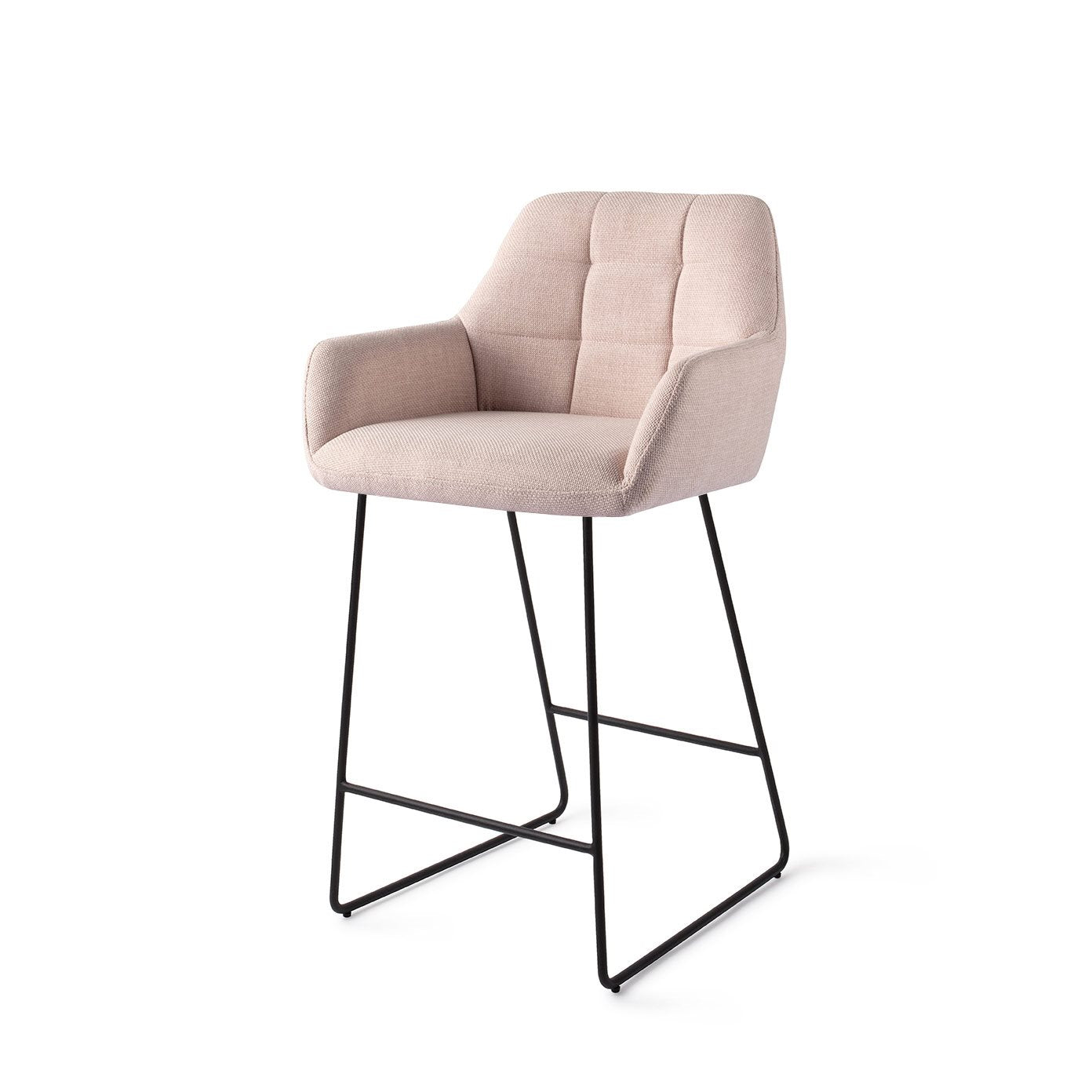 Jesper Home Noto Petal Pink Barkruk - Slide Black (L) - KwaliteitWonen.nl