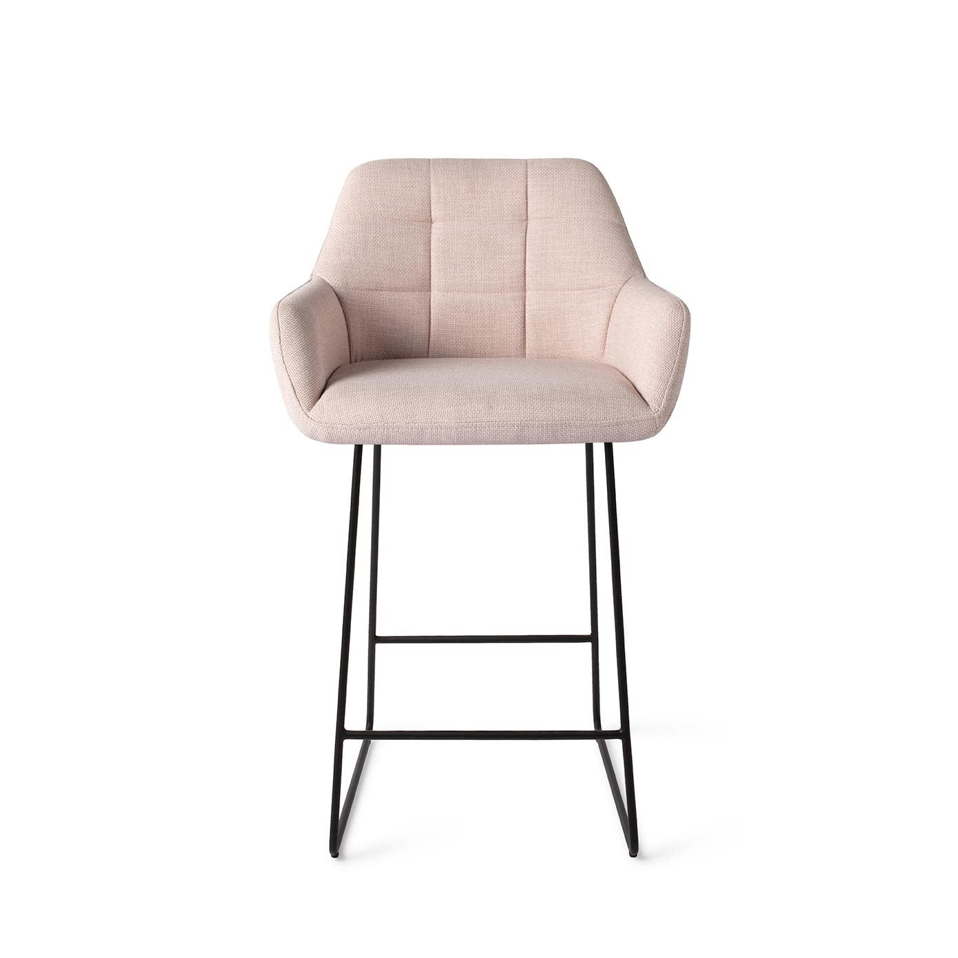 Jesper Home Noto Petal Pink Barkruk - Slide Black (L) - KwaliteitWonen.nl