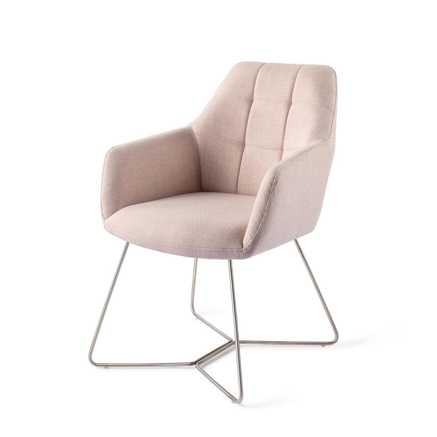 Jesper Home Noto Petal Pink Eetkamerstoel - Beehive Steel - KwaliteitWonen.nl