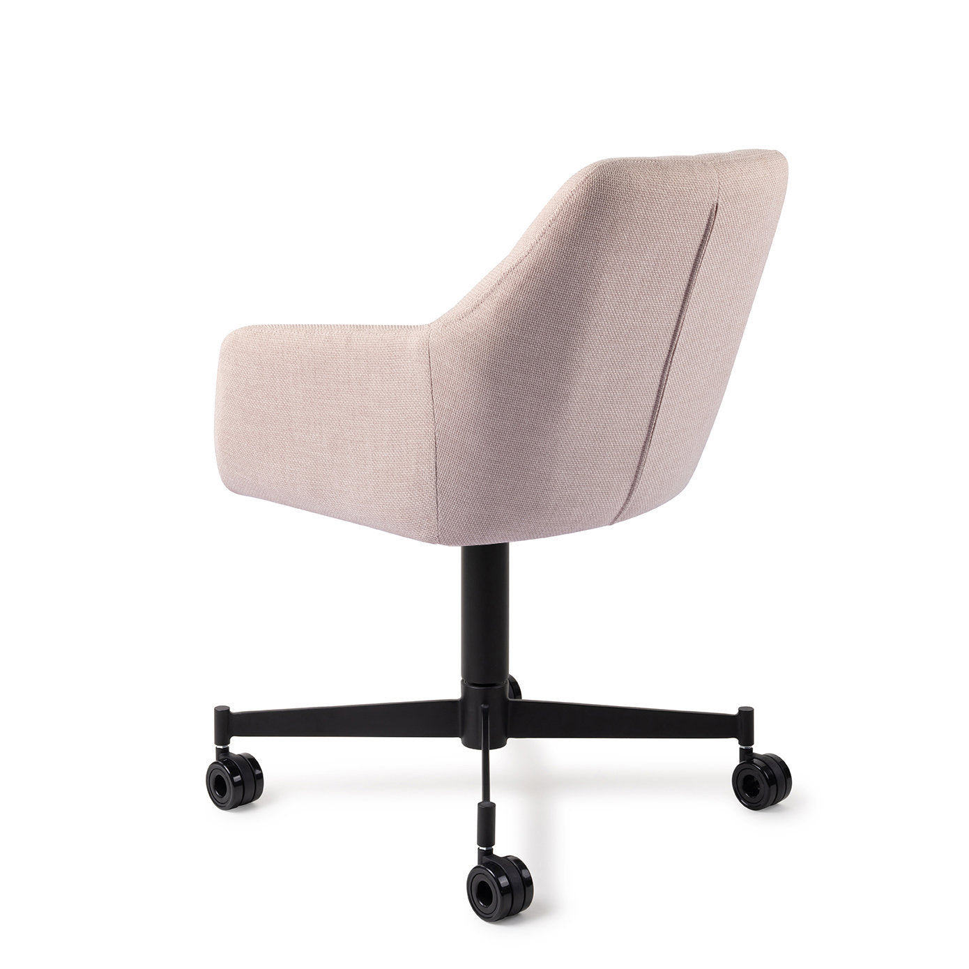 Jesper Home Noto Petal Pink Eetkamerstoel - Caster Black - KwaliteitWonen.nl