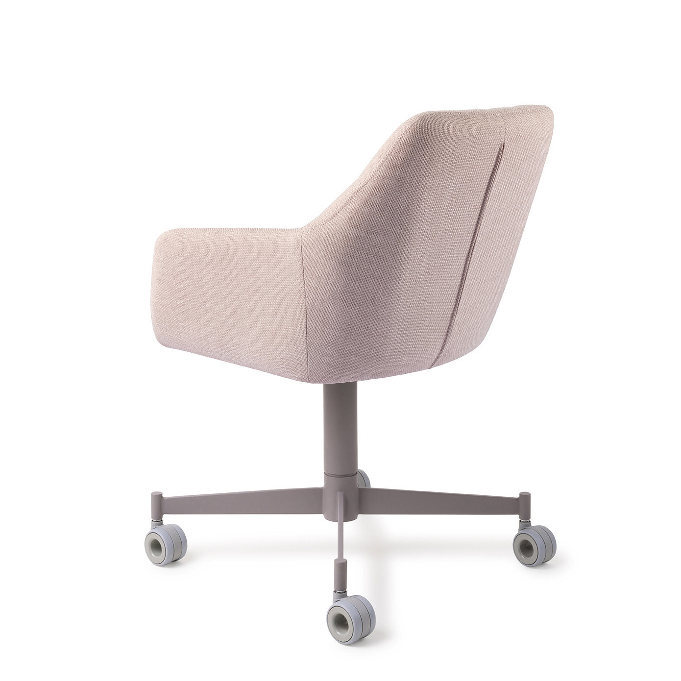 Jesper Home Noto Petal Pink Eetkamerstoel - Caster Grey - KwaliteitWonen.nl