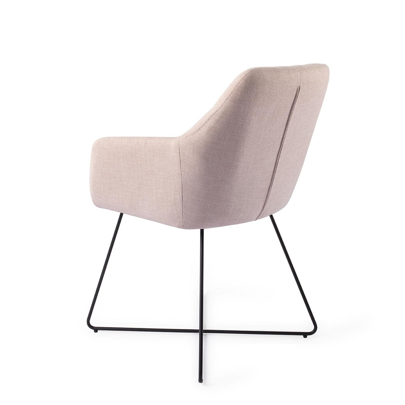Jesper Home Noto Petal Pink Eetkamerstoel - Cross Black - KwaliteitWonen.nl